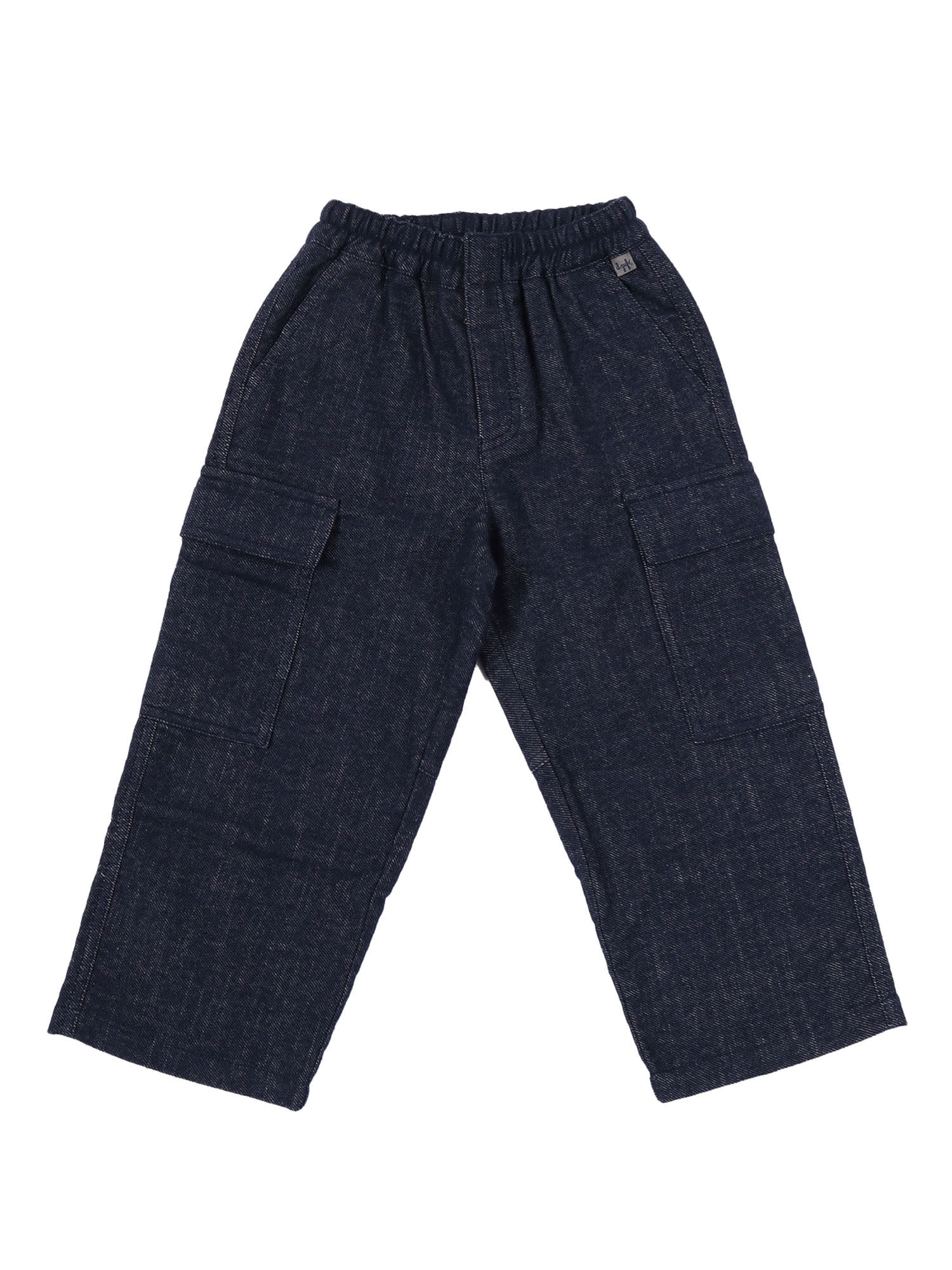 Il Gufo Cotton Blend Denim Pants Kids In Animal Print