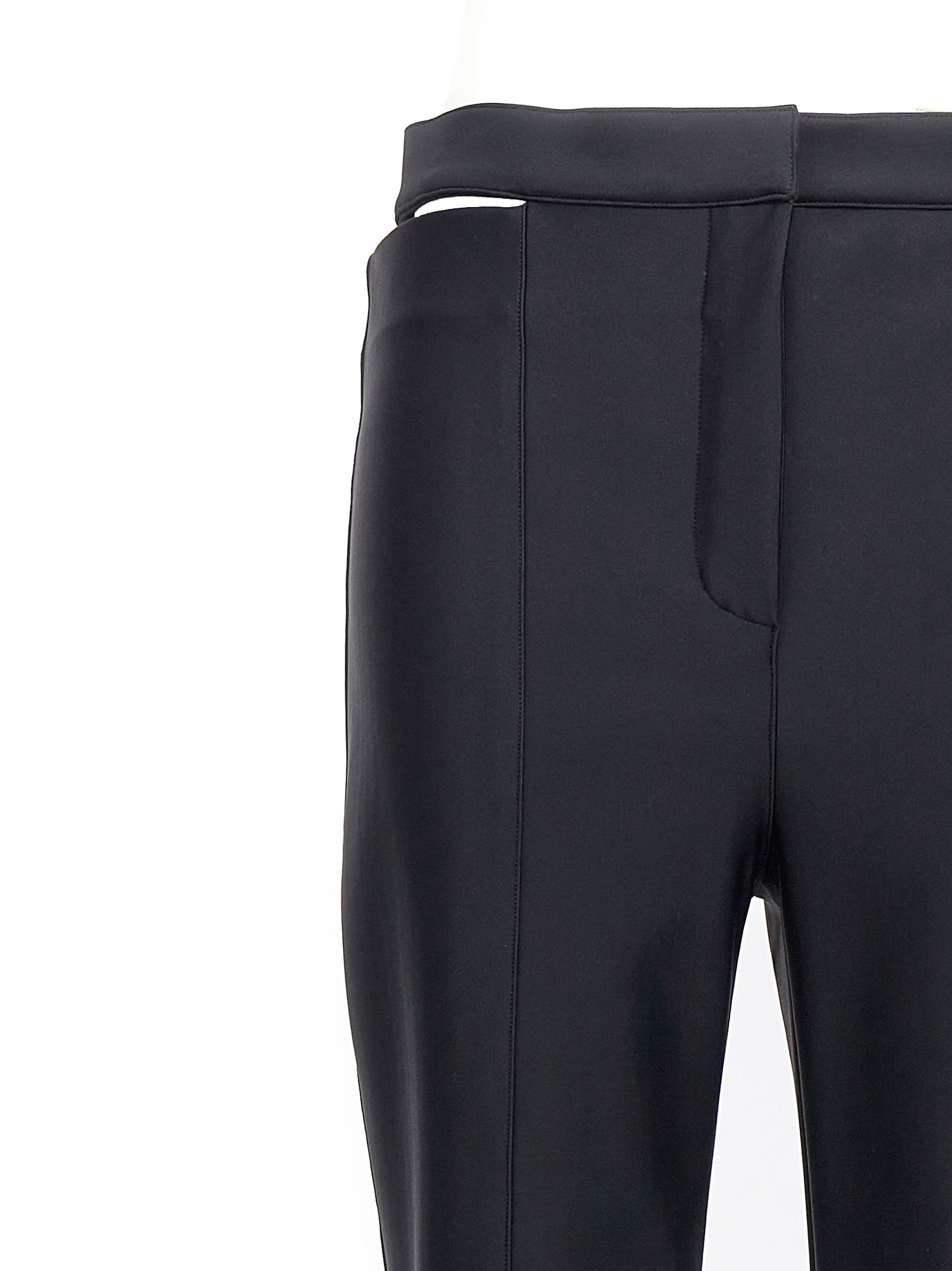 Shop Mugler Cut-out Pants In Black