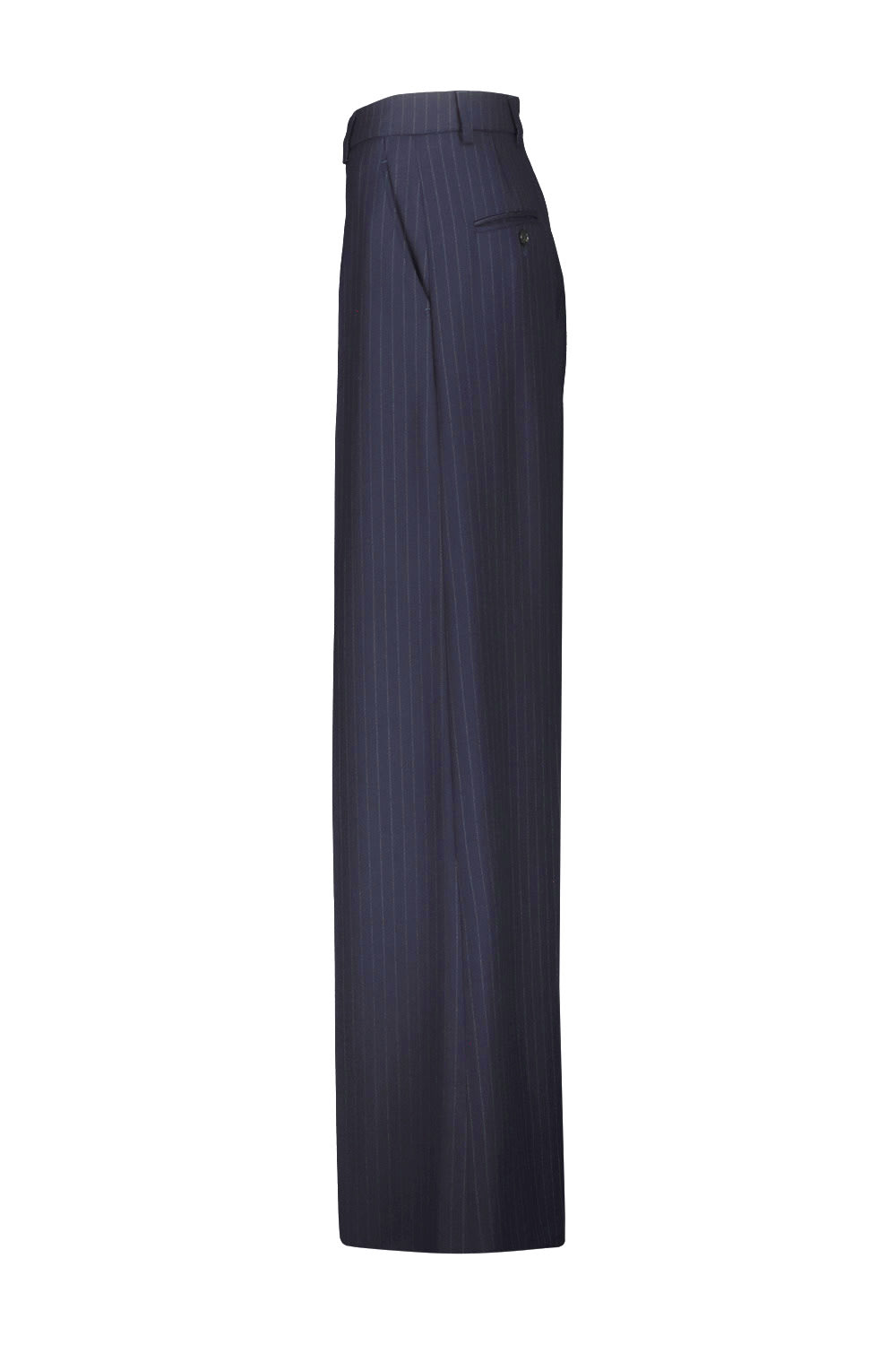 Shop Vetements Tailored Pant In Navy Pinstripe