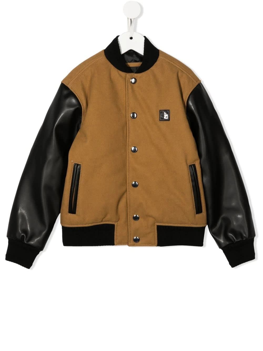 Givenchy Two-tone Bomber Jacket With Old School Logo