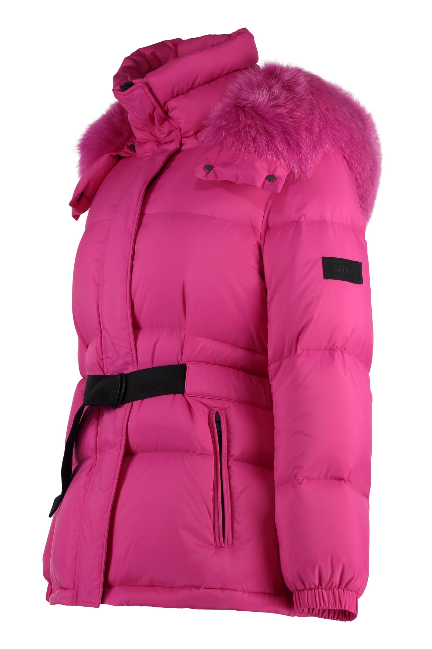 YVES SALOMON HOODED DOWN JACKET 