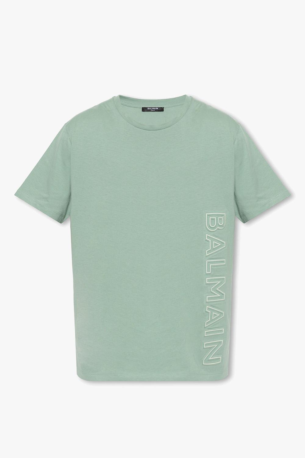 Shop Balmain Cotton T-shirt With Logo