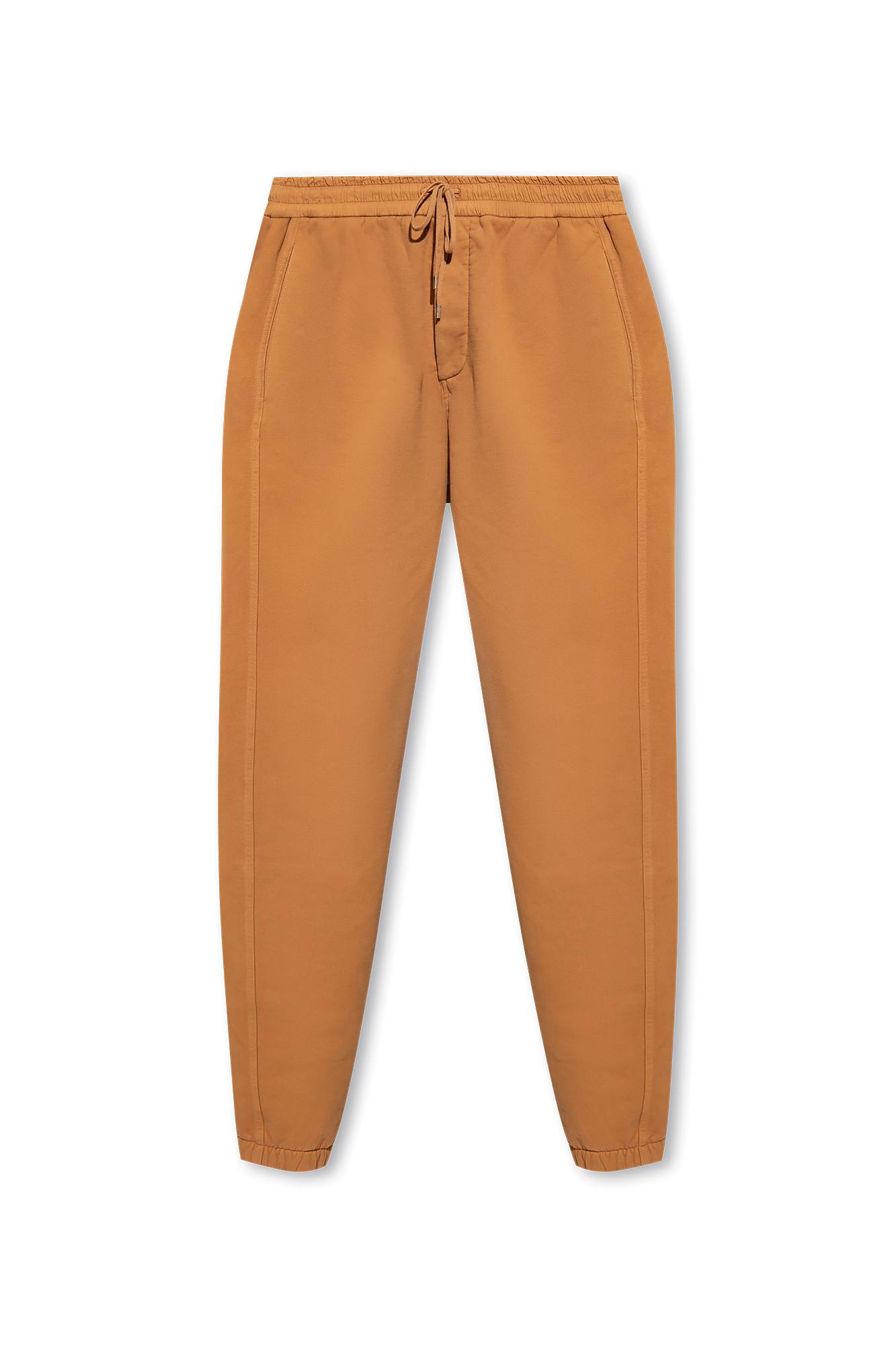 Saint Laurent Sweatpants With Logo In Brown