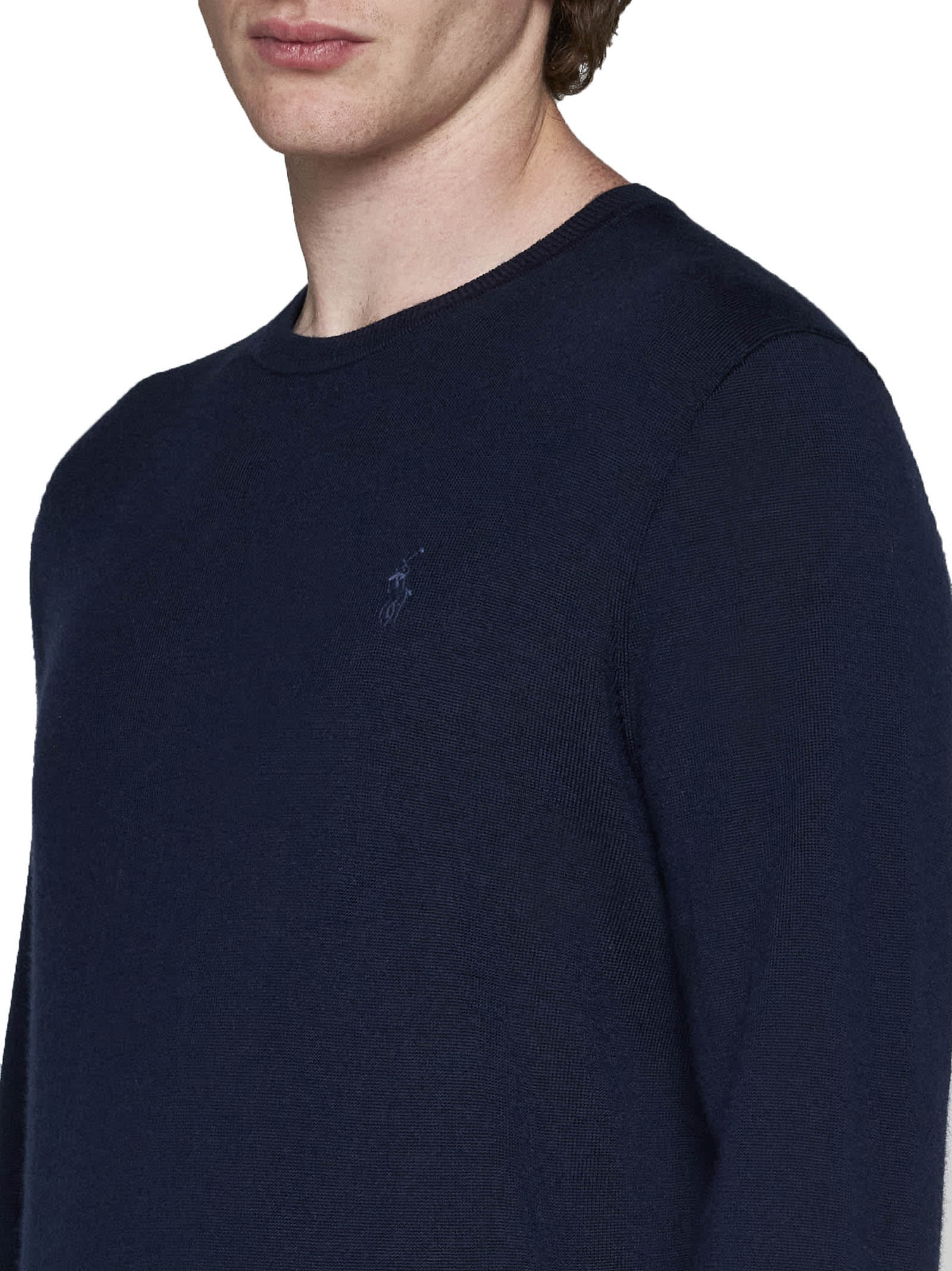 Shop Polo Ralph Lauren Sweater In Hunter Navy