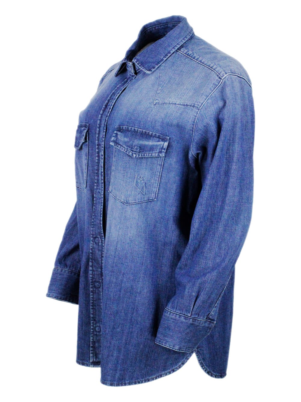 Shop Lorena Antoniazzi Shirt In Denim