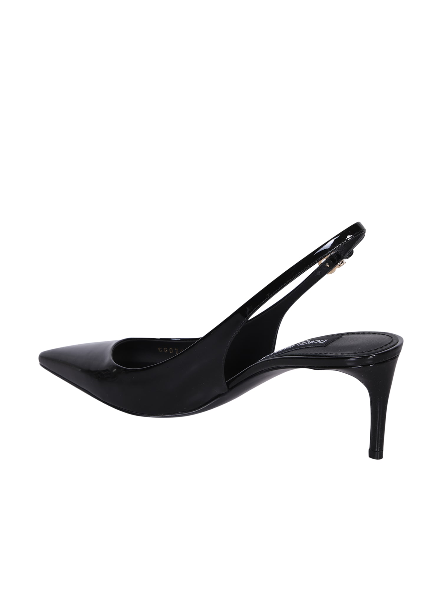 Shop Dolce & Gabbana Lollo Black Slingback