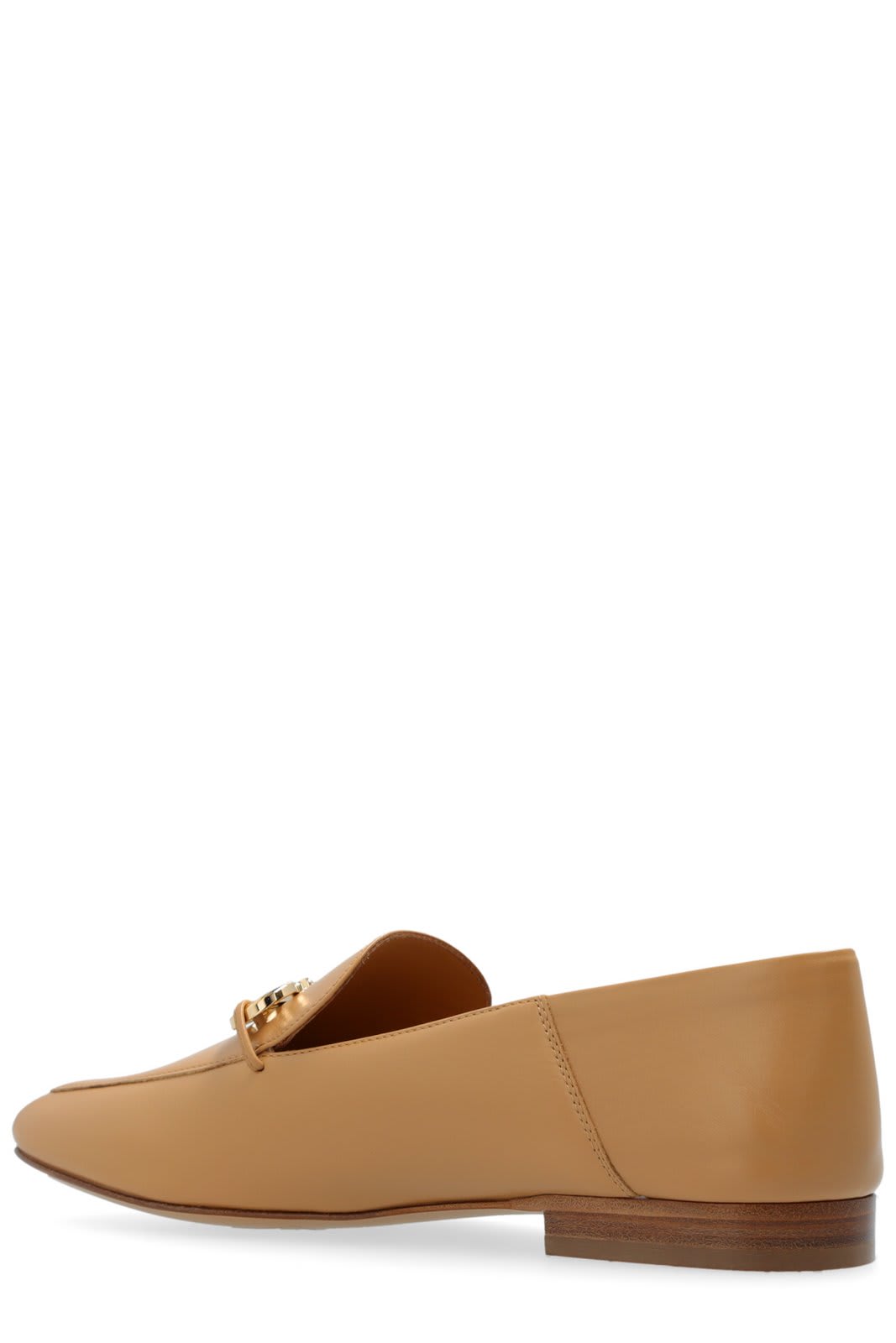 Shop Ferragamo Gancini-embellished Slip-on Loafers In Beige