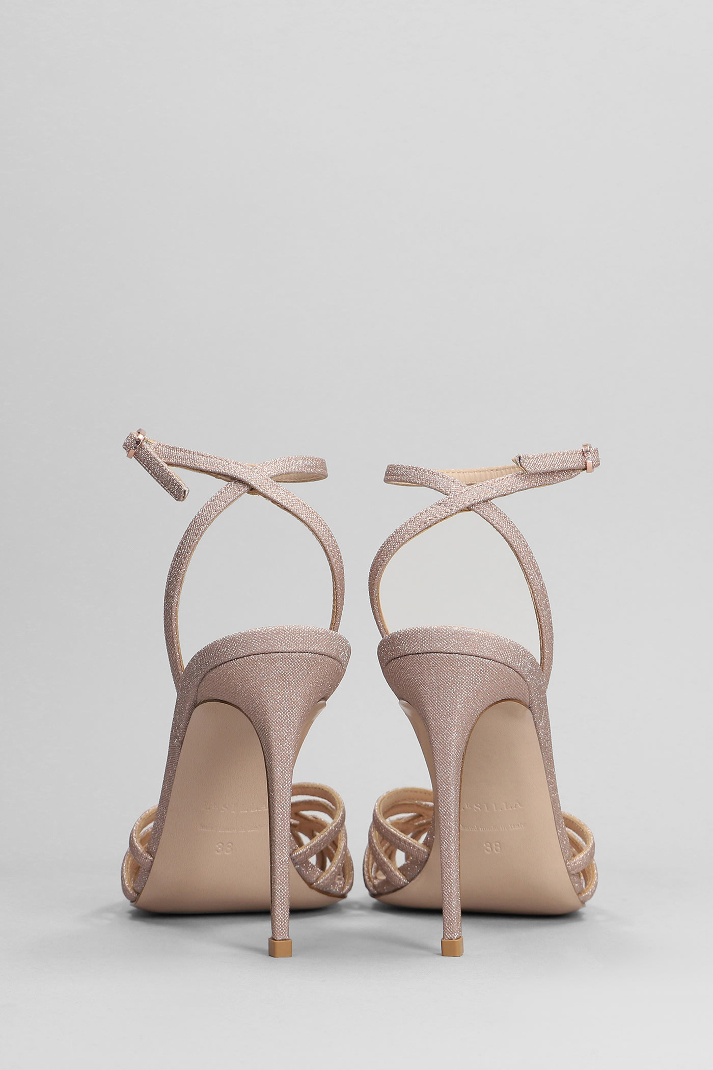 Shop Le Silla Embrace Sandals In Powder Glitter