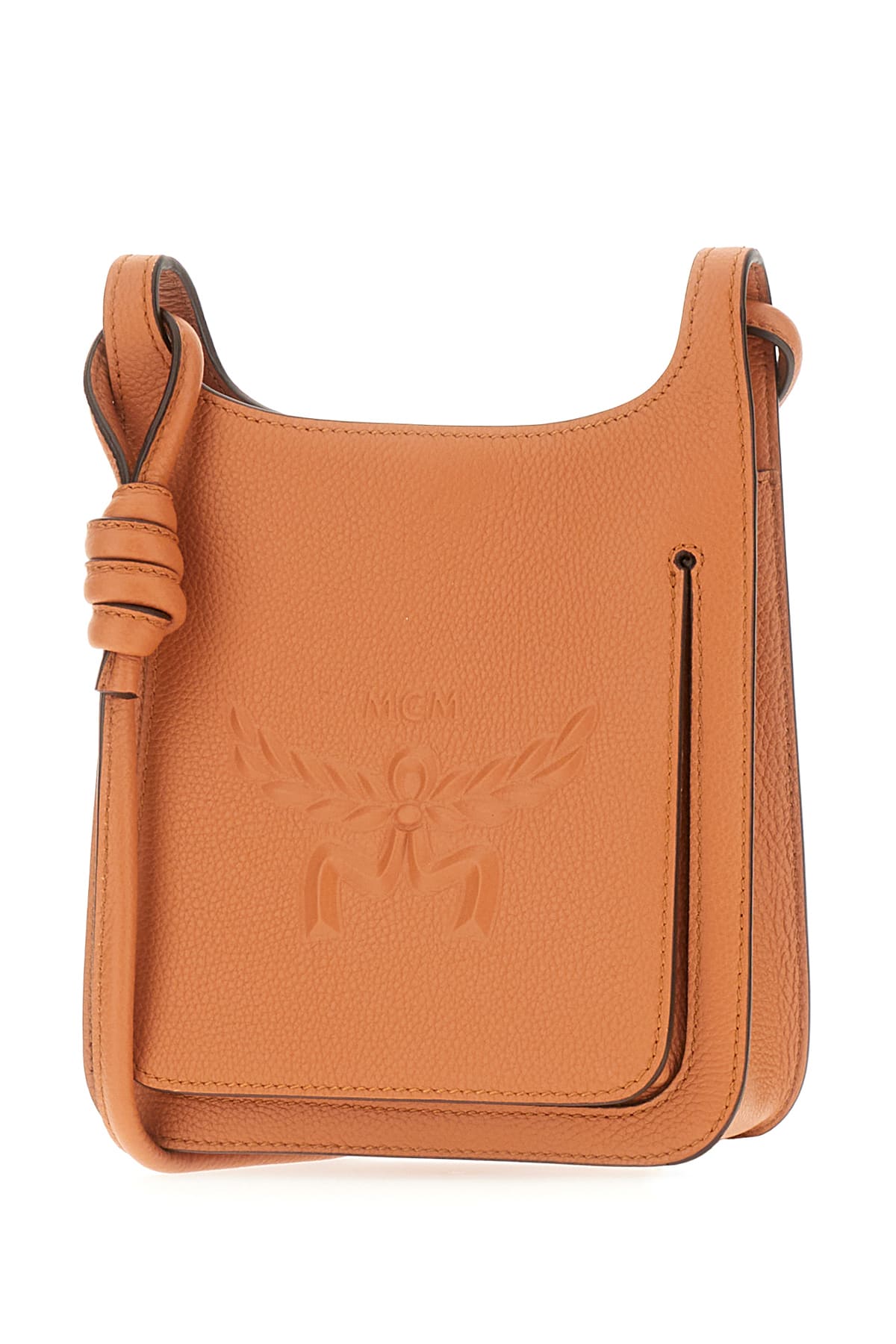 Shop Mcm Caramel Leather Mini Himmel Crossbody Bag In Co