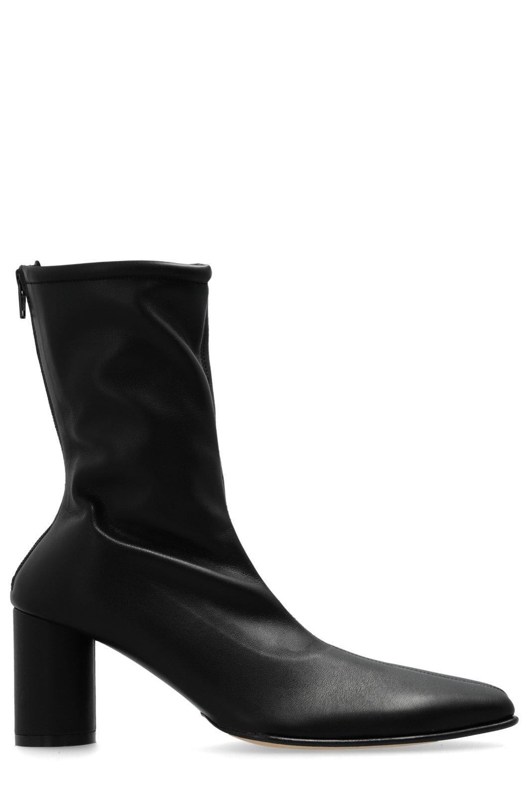 Shop Mm6 Maison Margiela Trunk Square Toe Boots In Black