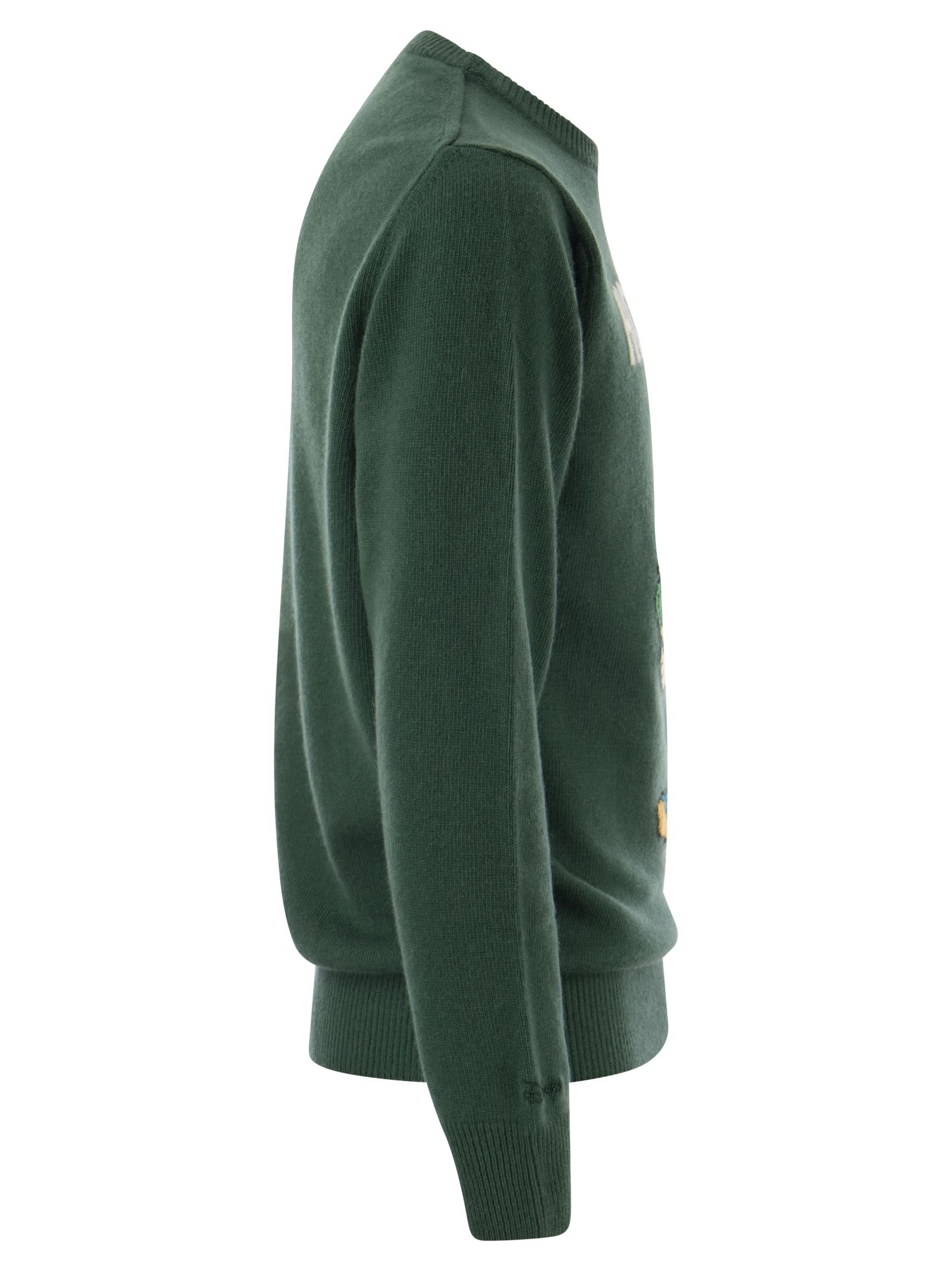 Shop Mc2 Saint Barth How Much Wool And Cashmere Blend Jumper Sweater In Verdone