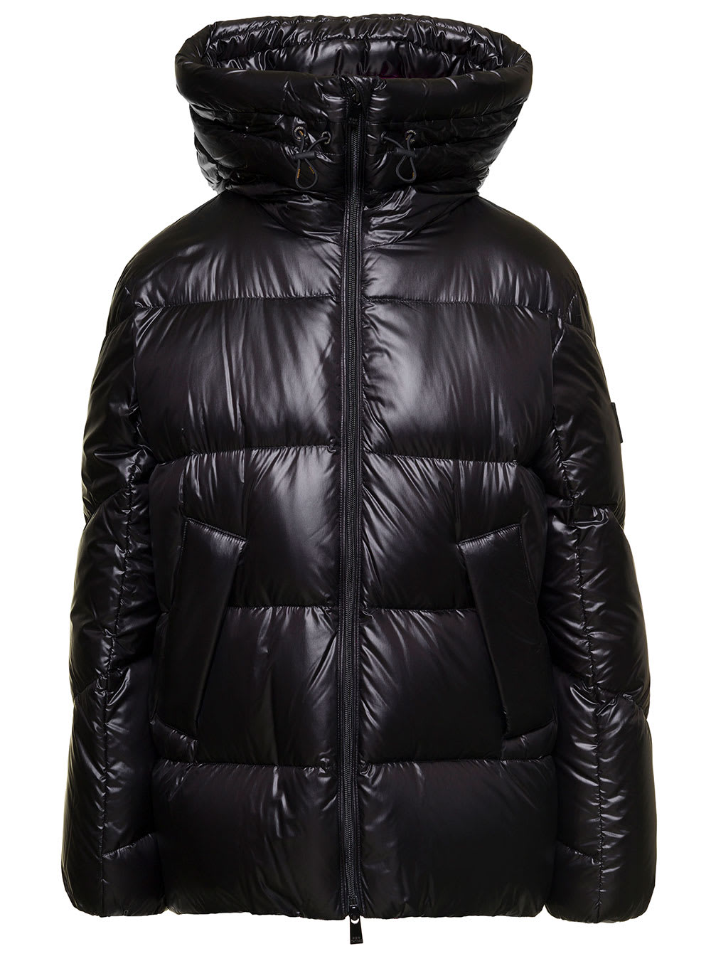 Tatras 'larali' Black Down Jacket With Logo Patch In Nylon Woman