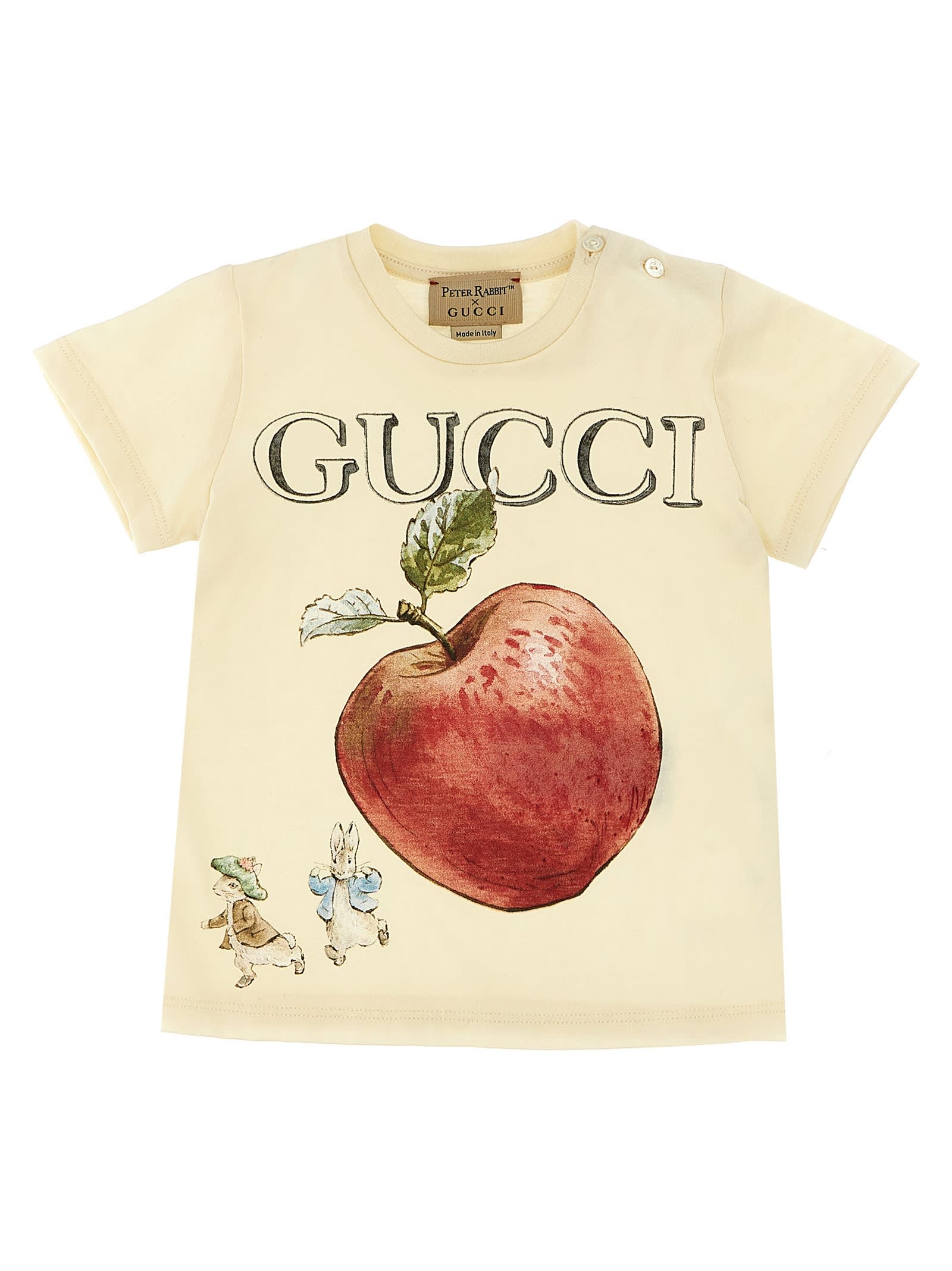 Gucci Babies' Printed T-shirt In Metallic