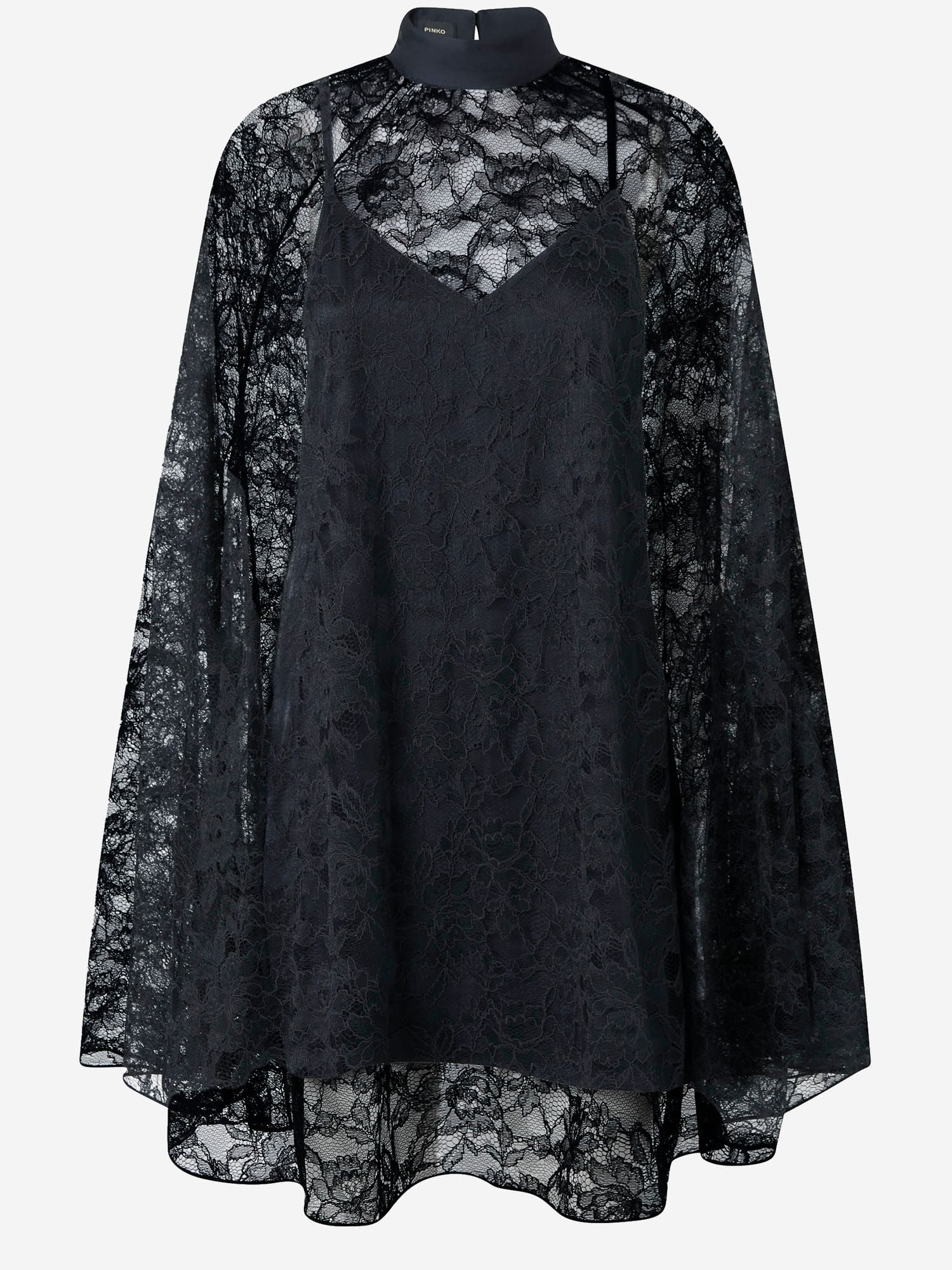 Pinko Lace Mini Dress In Blue