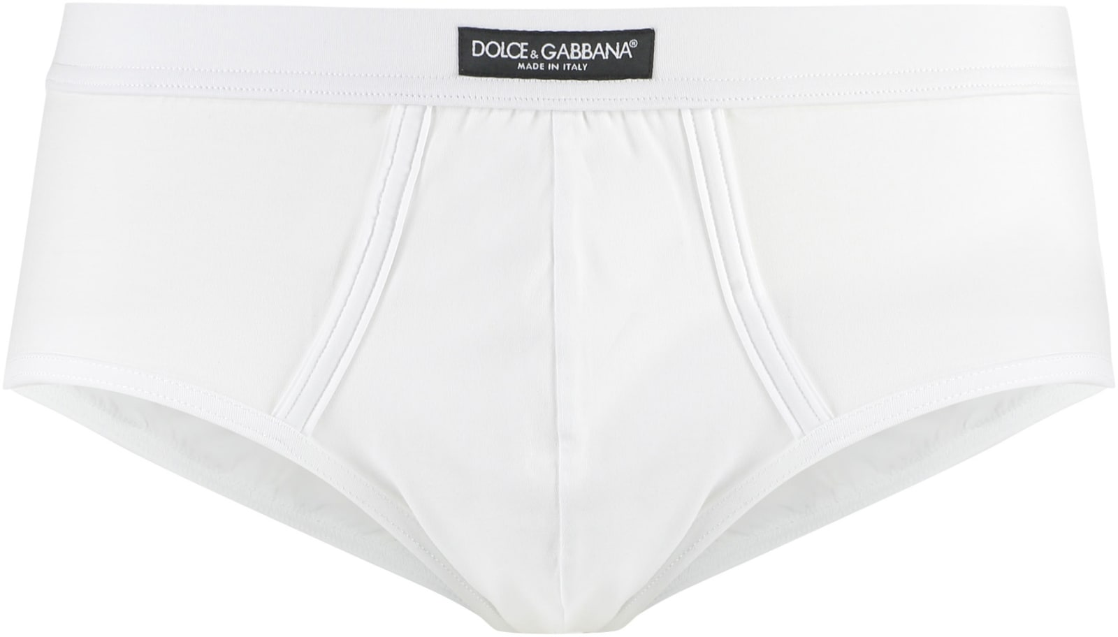 Shop Dolce & Gabbana Plain Color Briefs In White