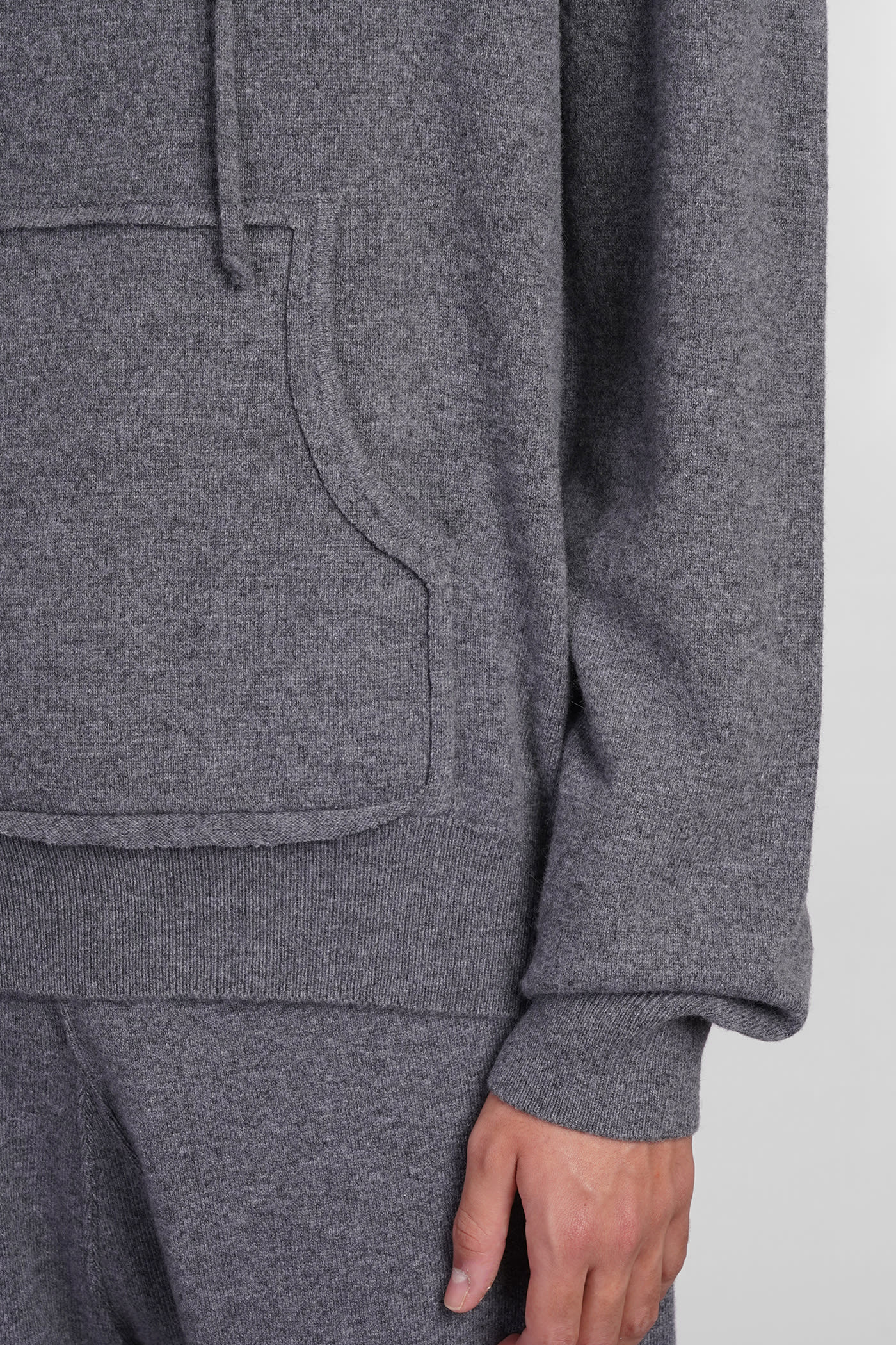 Shop Maison Margiela Sweatshirt In Grey Wool