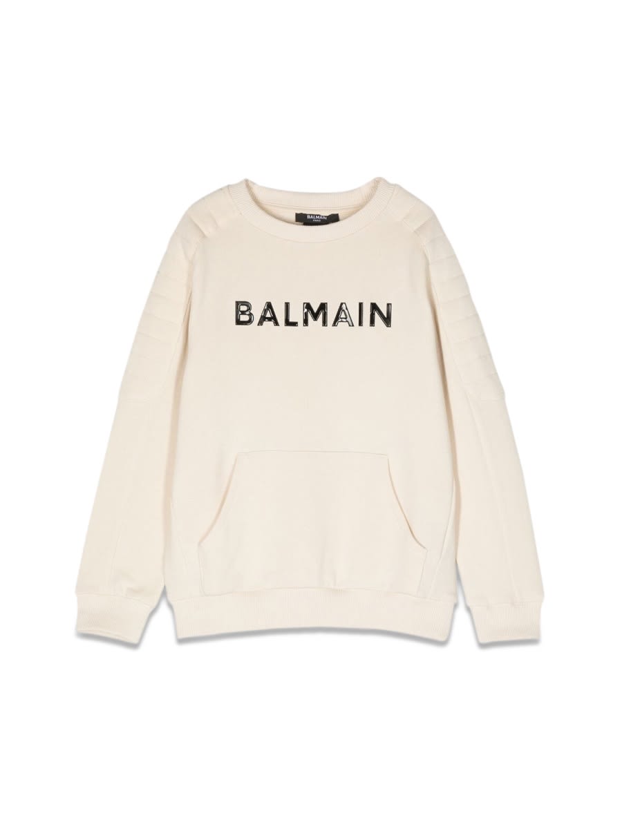 BALMAIN LOGO CREWNECK SWEATSHIRT 