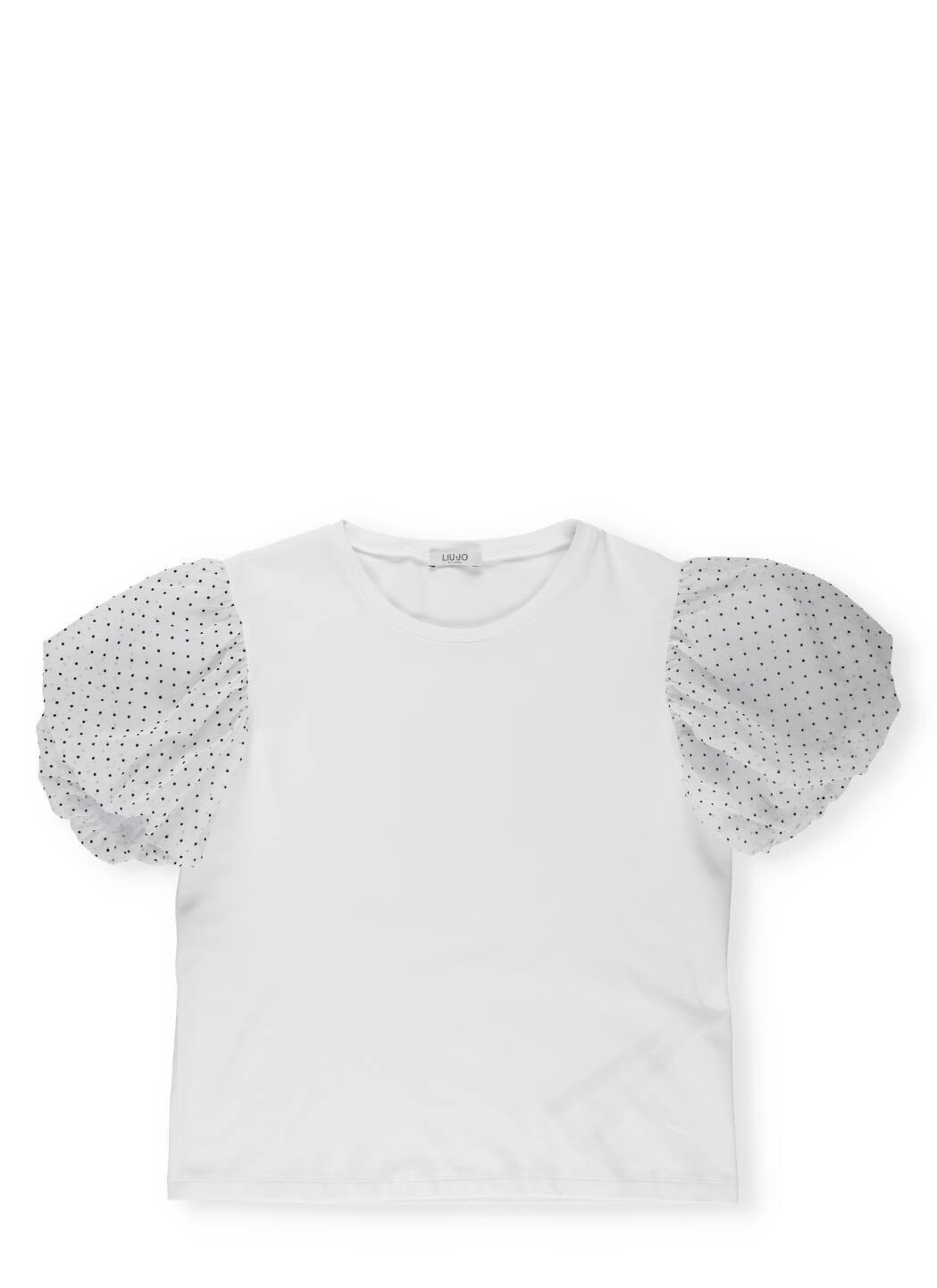 Liu-Jo T-shirt With Tulle And Polka Dots Sleeves