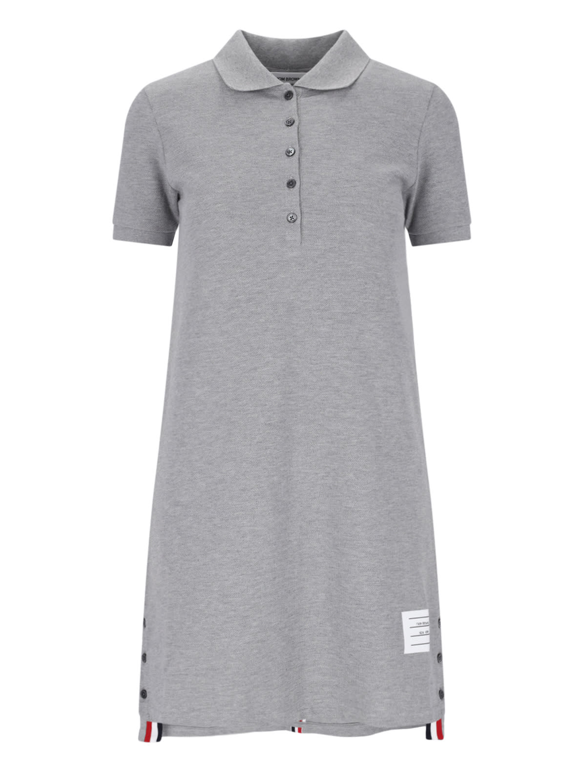 Shop Thom Browne Mini Knit Dress In Gray