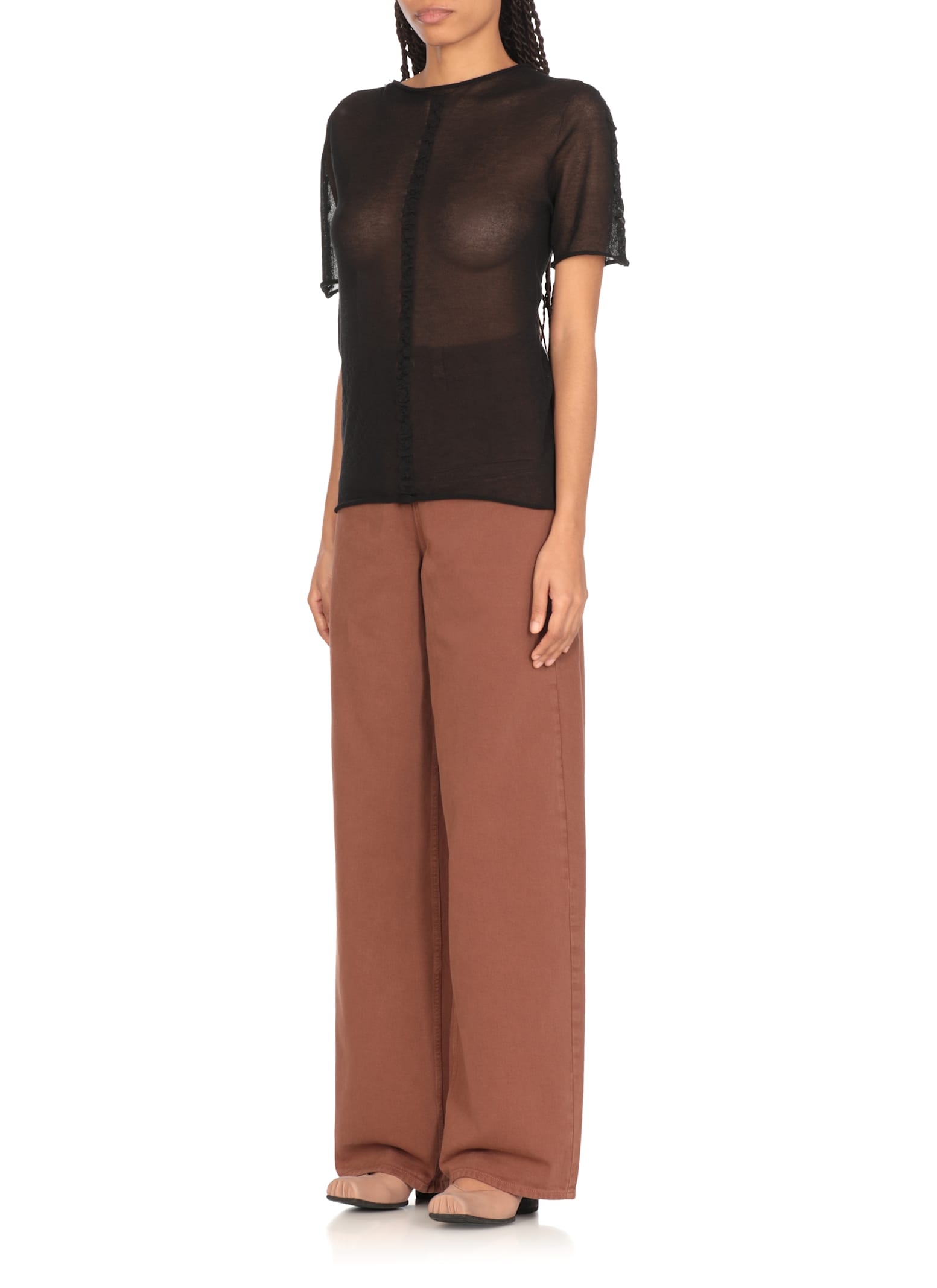 Uma Wang Short Sleeved Knitted Top