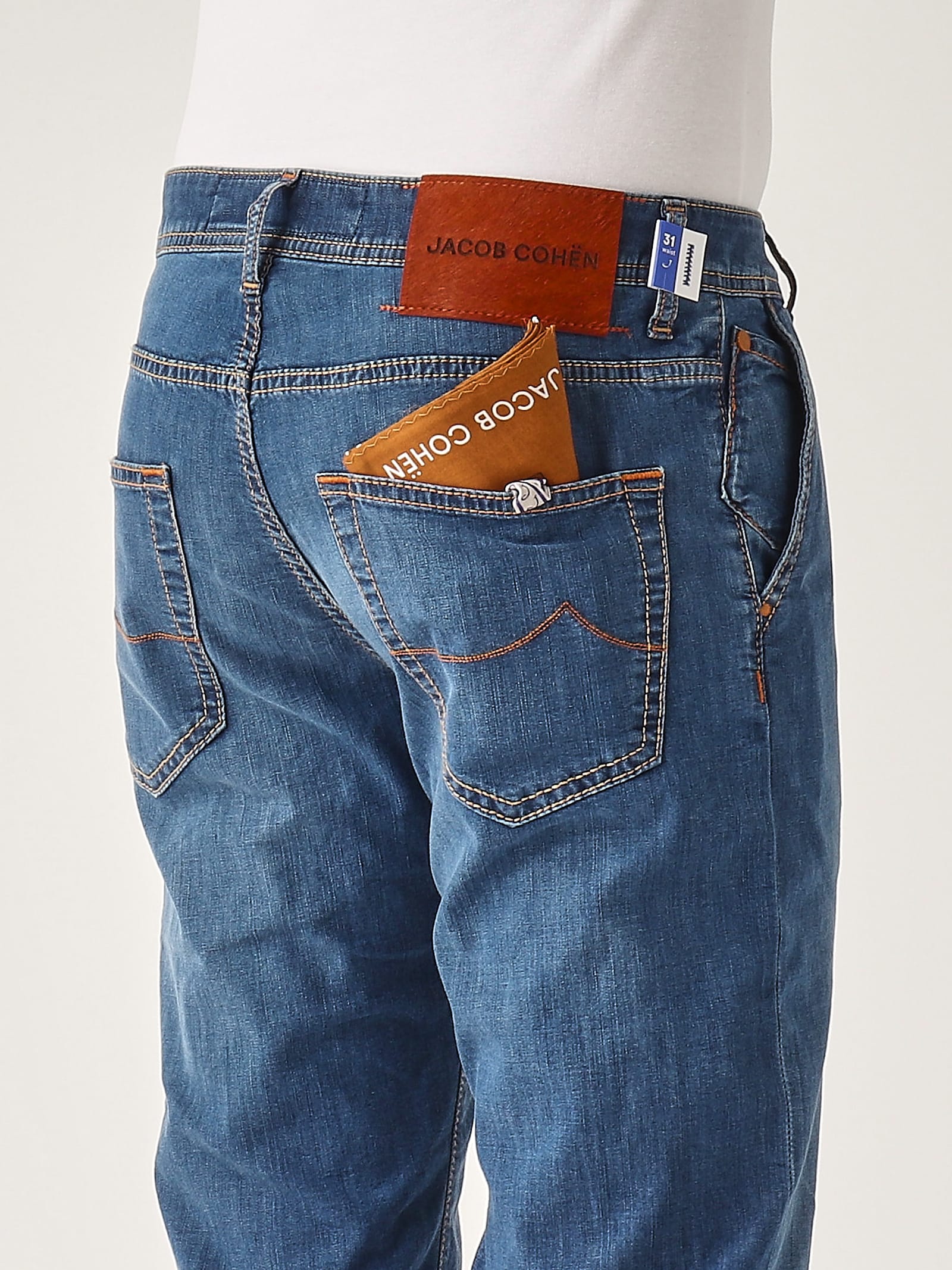 Jacob Cohen Lenny 5 Tasche Slim Fit Denim Stretch oz 8 Jeans In Blue