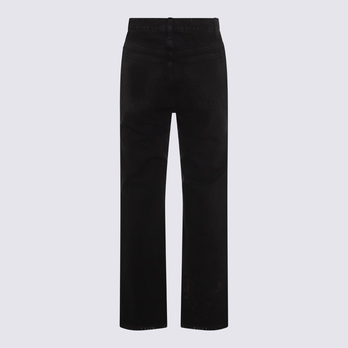 Khaite Black Cotton Jeans In Black