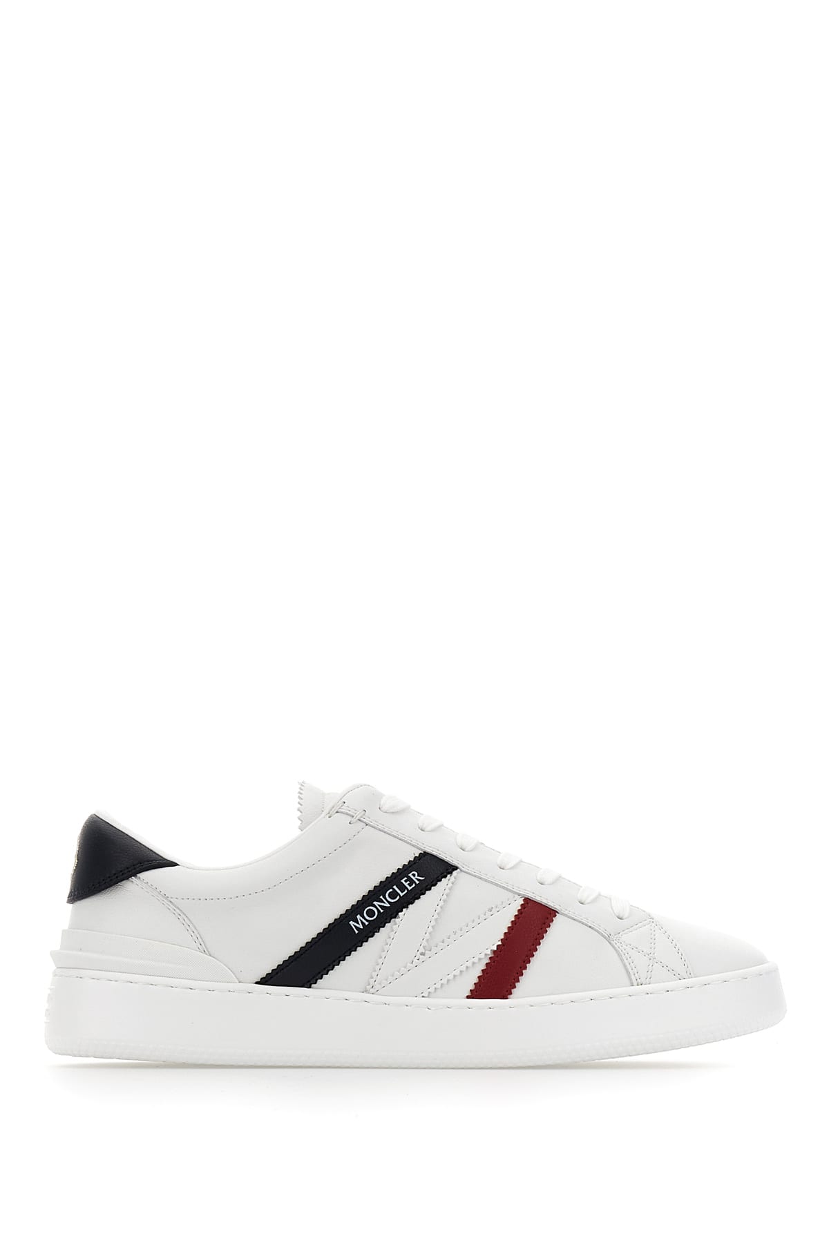 Moncler White Synthetic Leather Monaco M Sneakers In P07