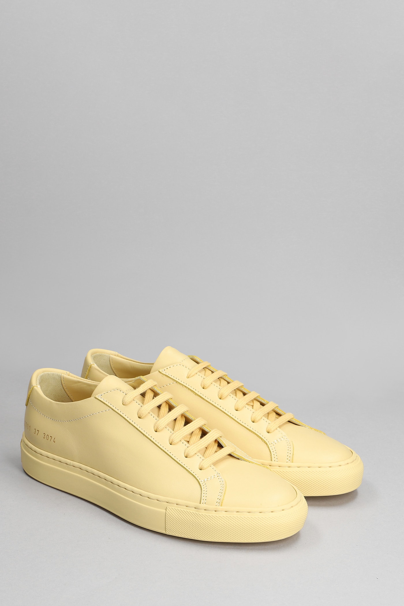 Shop Common Projects Achille Sneakers In Yellow Leather