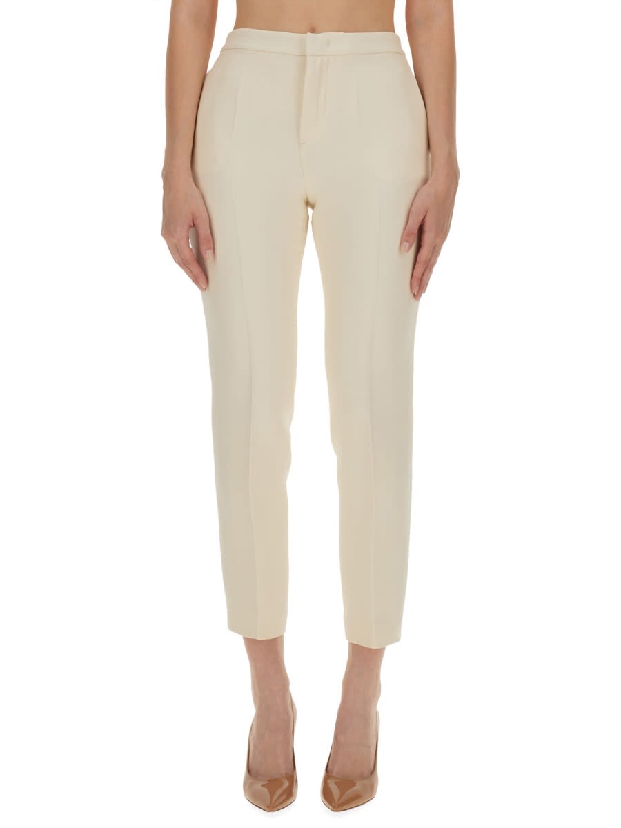 Shop Fabiana Filippi Regular Fit Pants In White