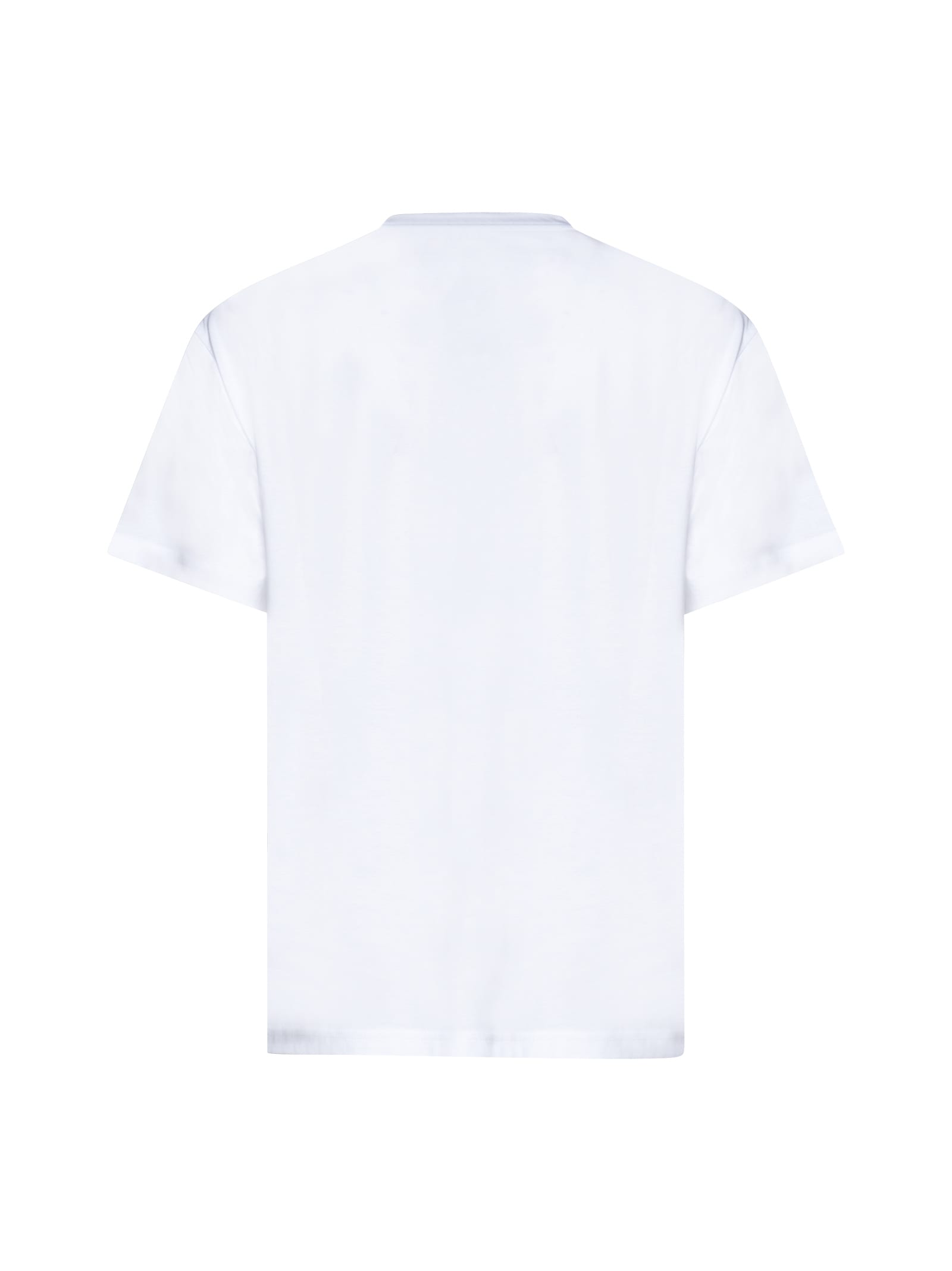 Versace Jeans Couture Logo-print Cotton T-shirt In White Gold