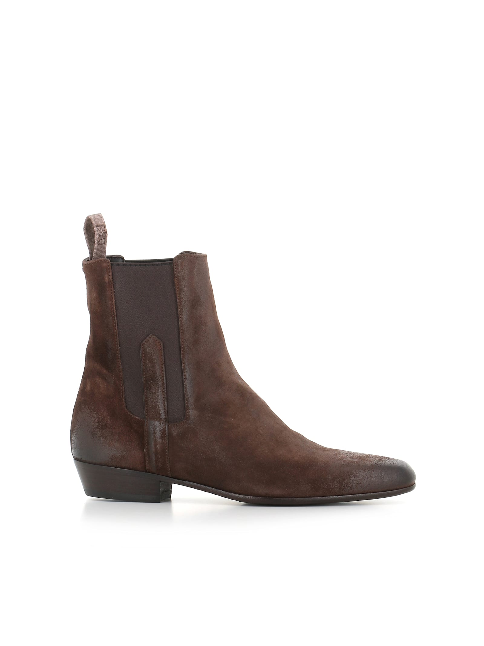 Pantanetti 30mm Suede Chelsea Boots In Brown