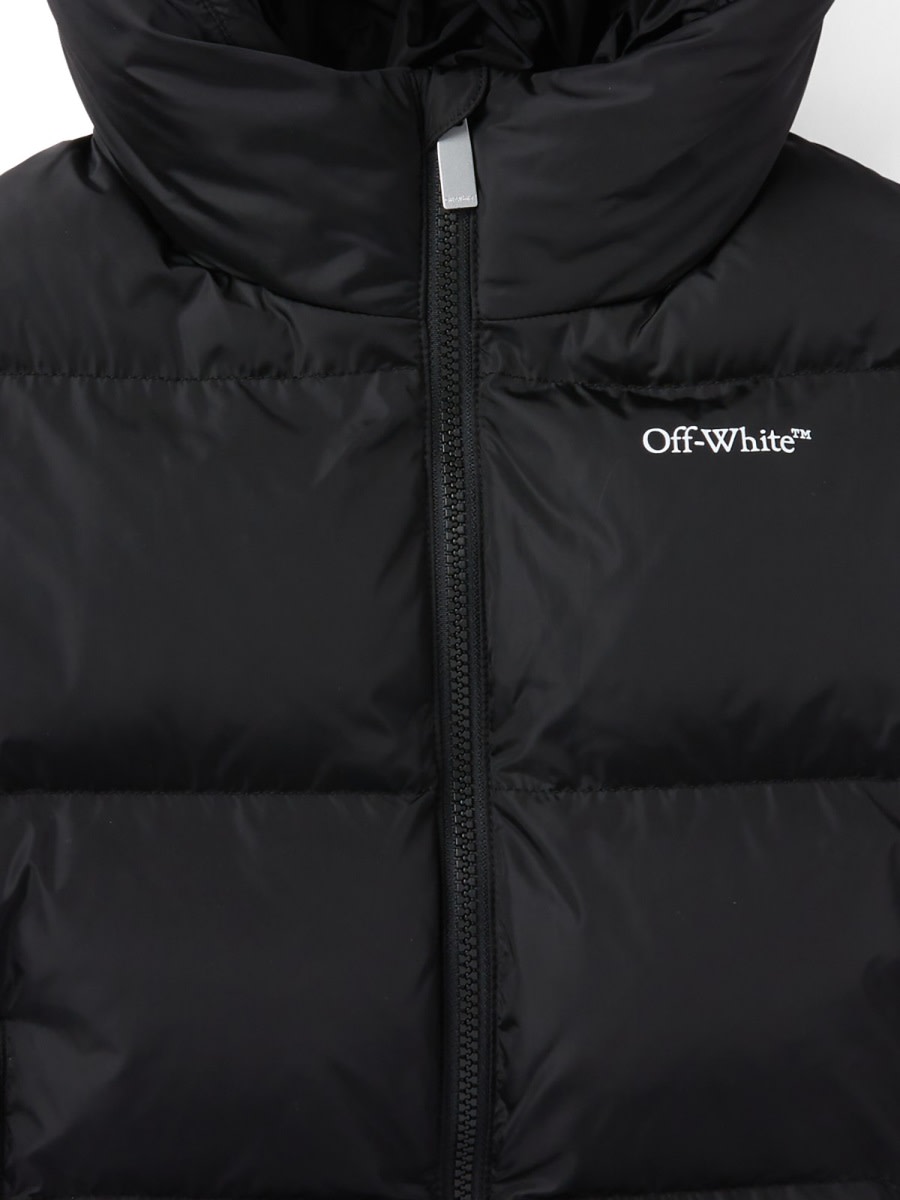 Off-white Kids' Bookish Diag Short Puffer In Black | ModeSens