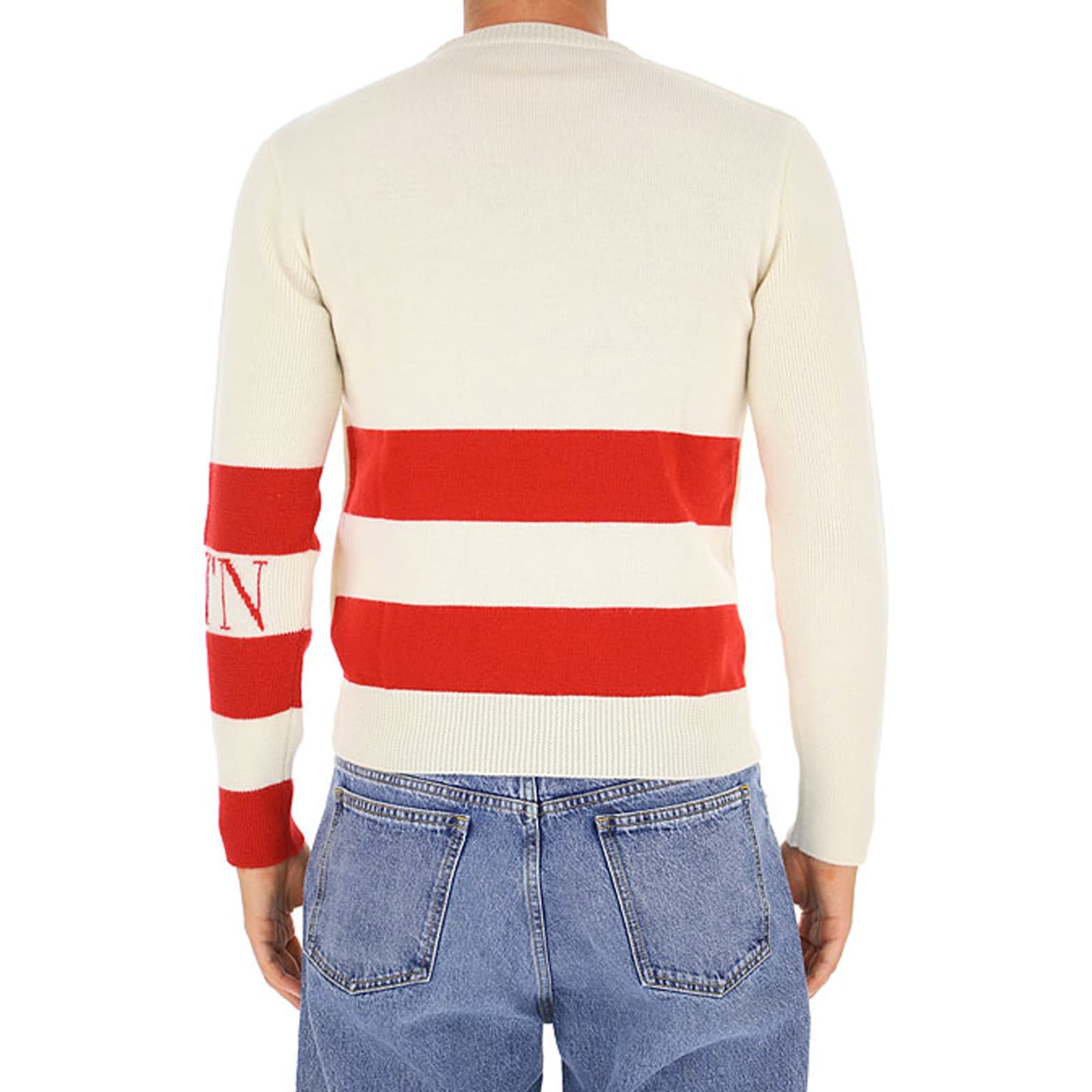 Shop Valentino Berger Wool Sweater In White