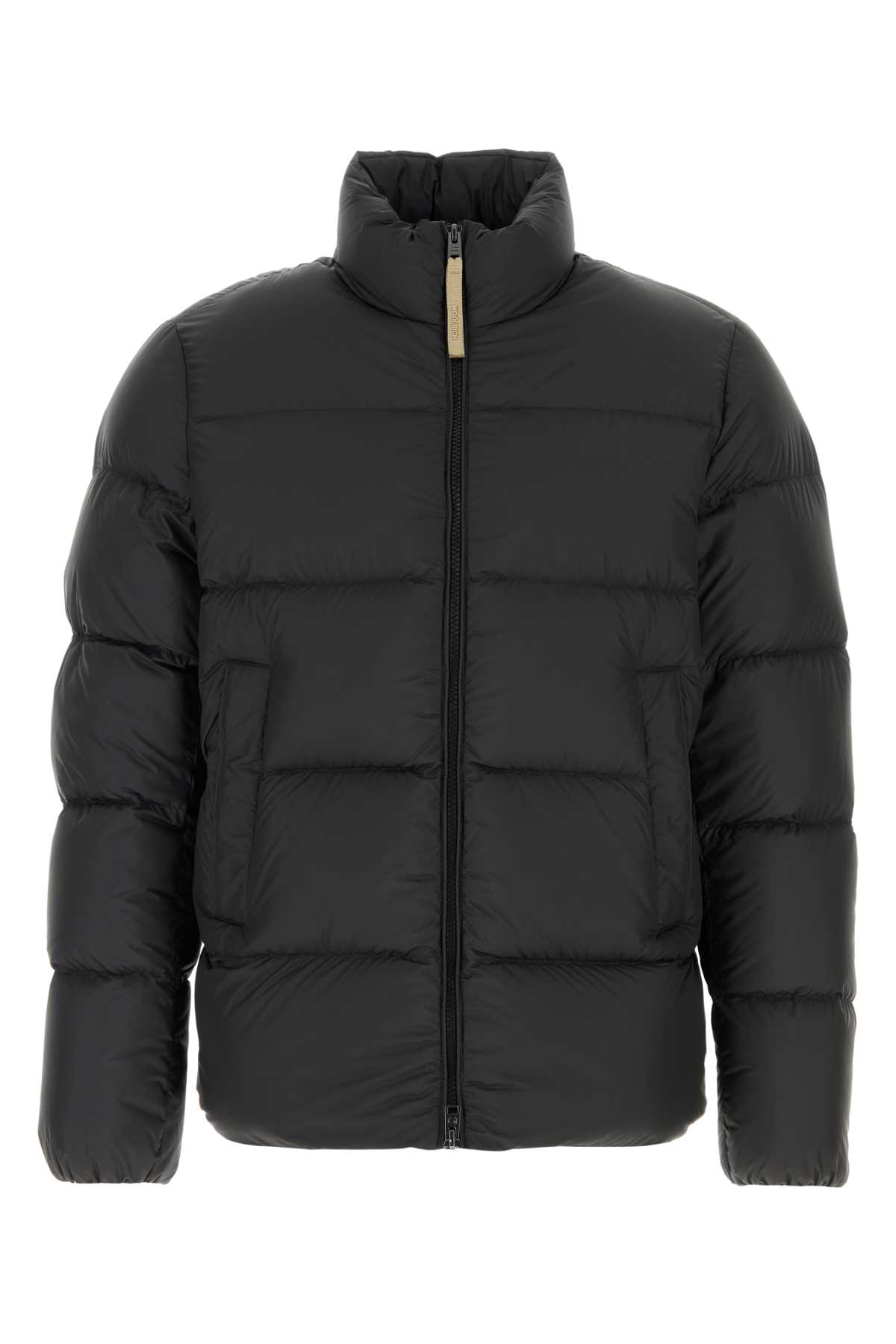 Woolrich Black Polyester Down Jacket In Black