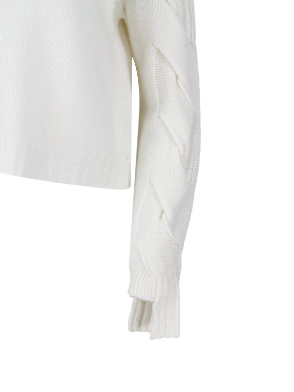 Shop Lorena Antoniazzi Sweater In Cream