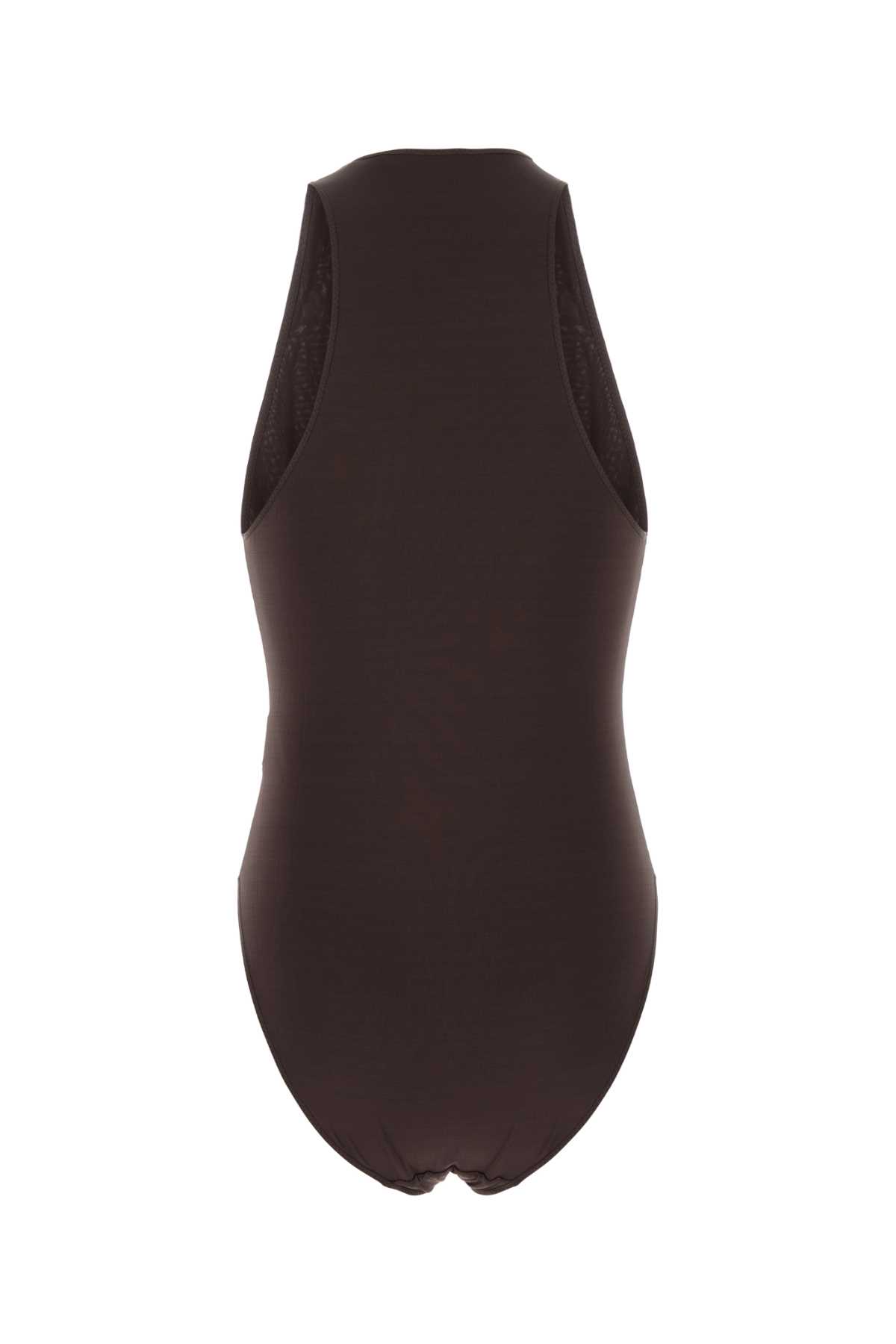 Zimmermann Brown Stretch Viscose Dawning Bodysuit In Brown
