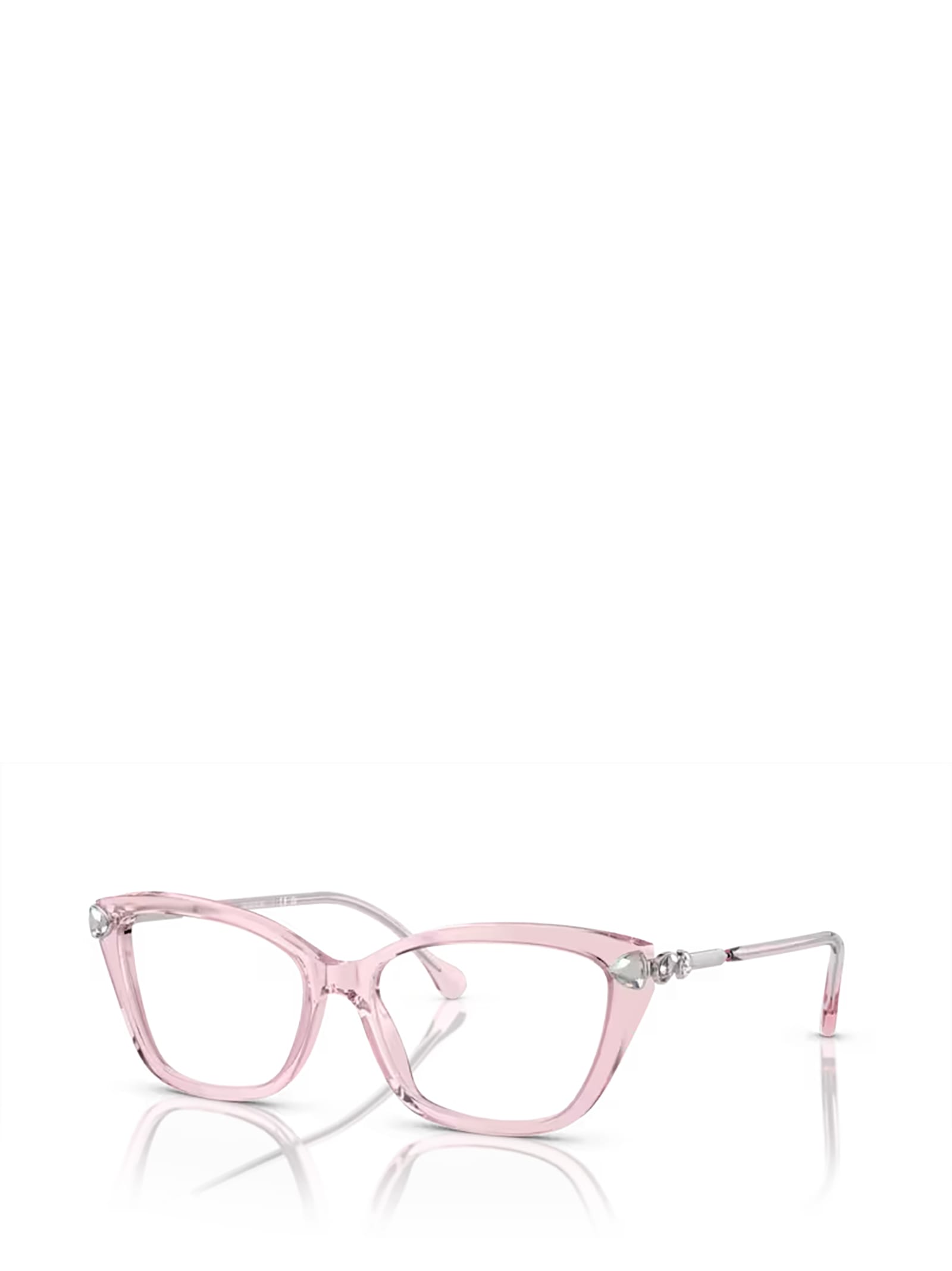 Shop Swarovski Sk2011 Transparent Pink Glasses