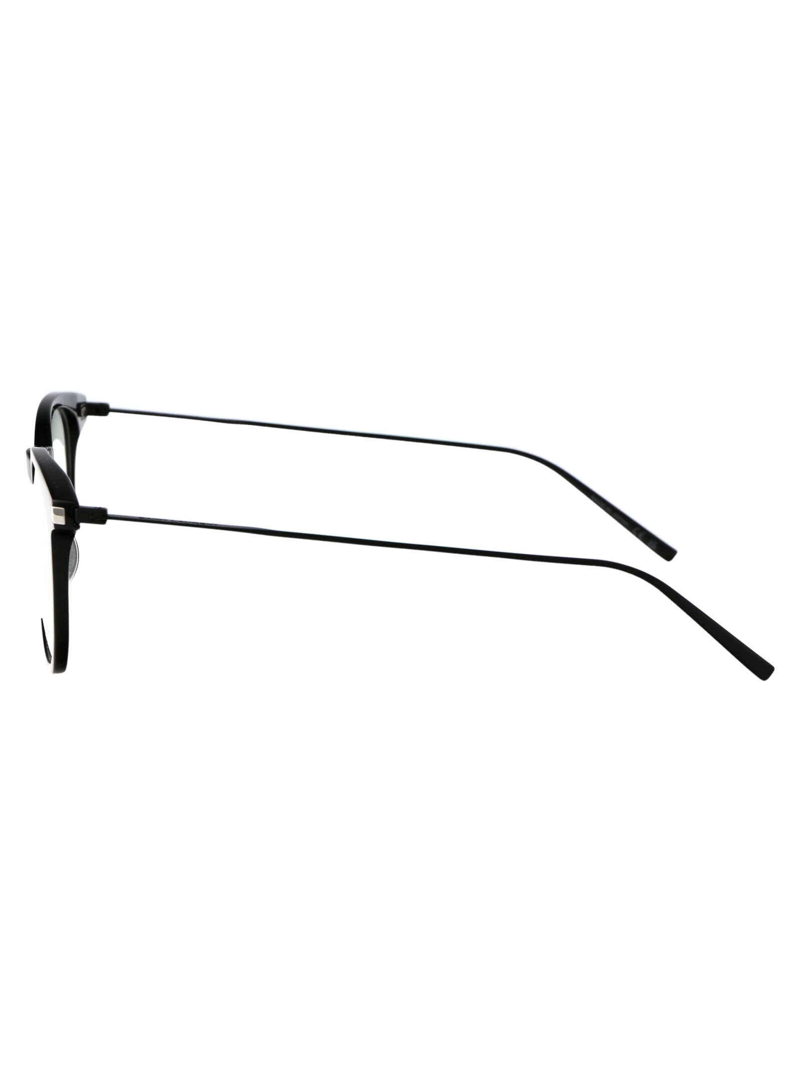 Shop Saint Laurent Sl 579 Glasses In 001 Black Black Transparent
