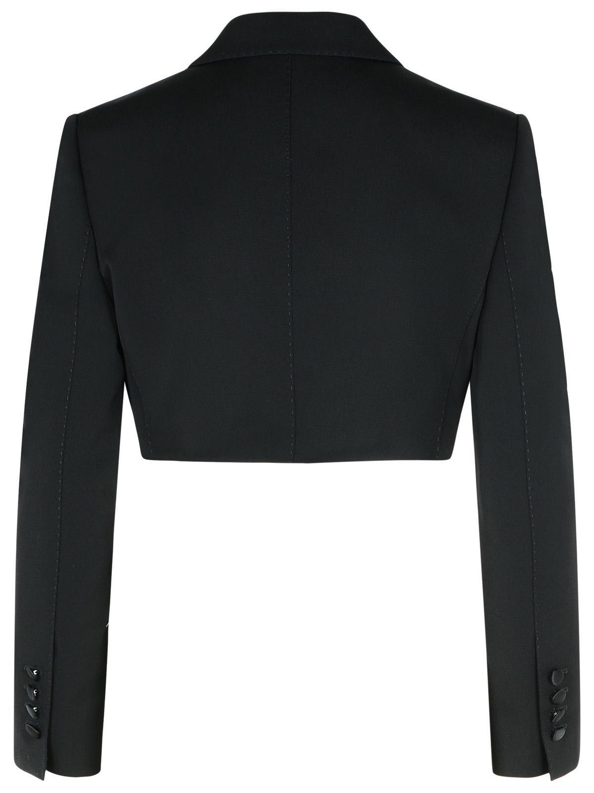 Shop Dolce & Gabbana Gabardine Spencer Tuxedo Jacket In Nero