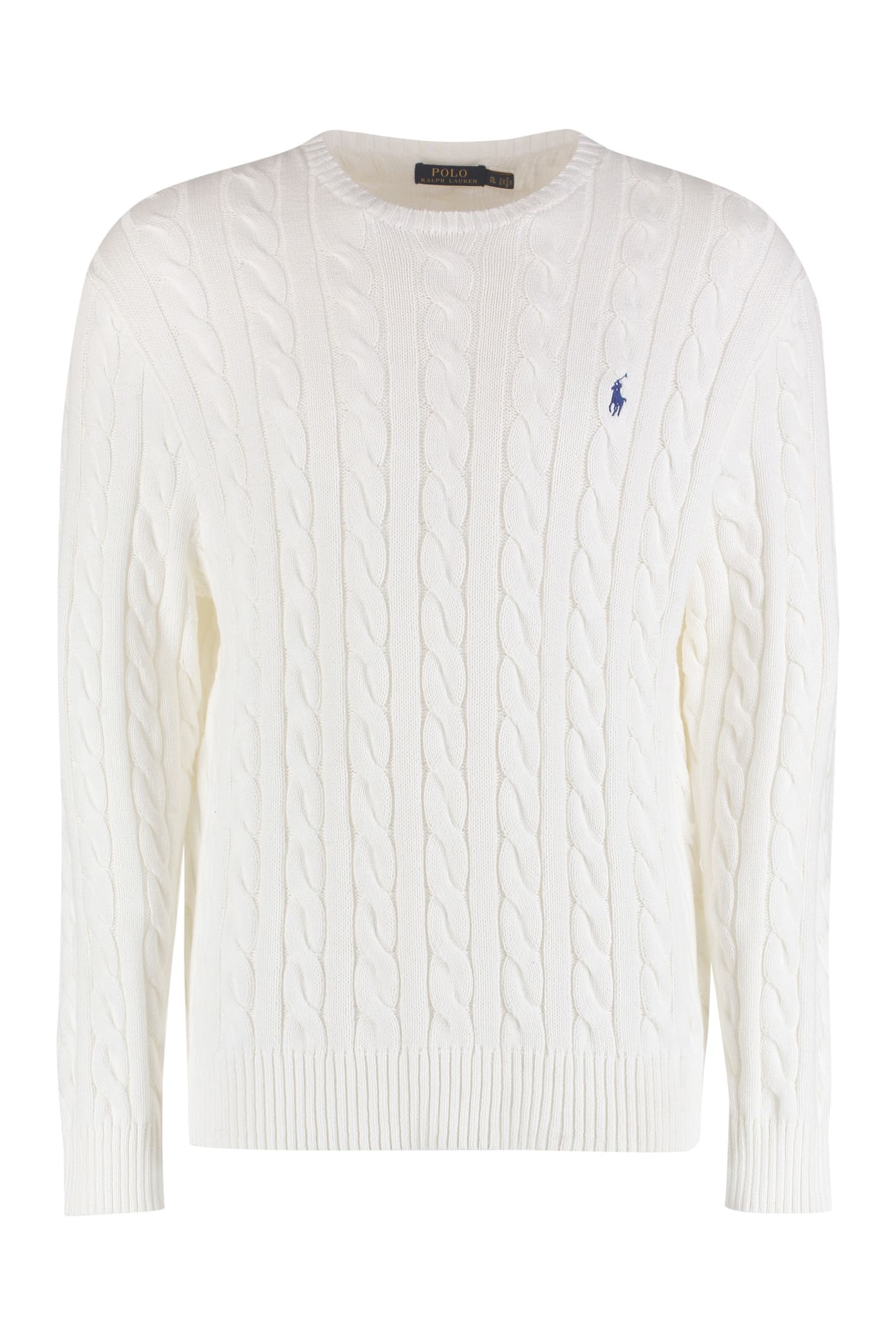 Shop Ralph Lauren Cable Knit Pullover In White