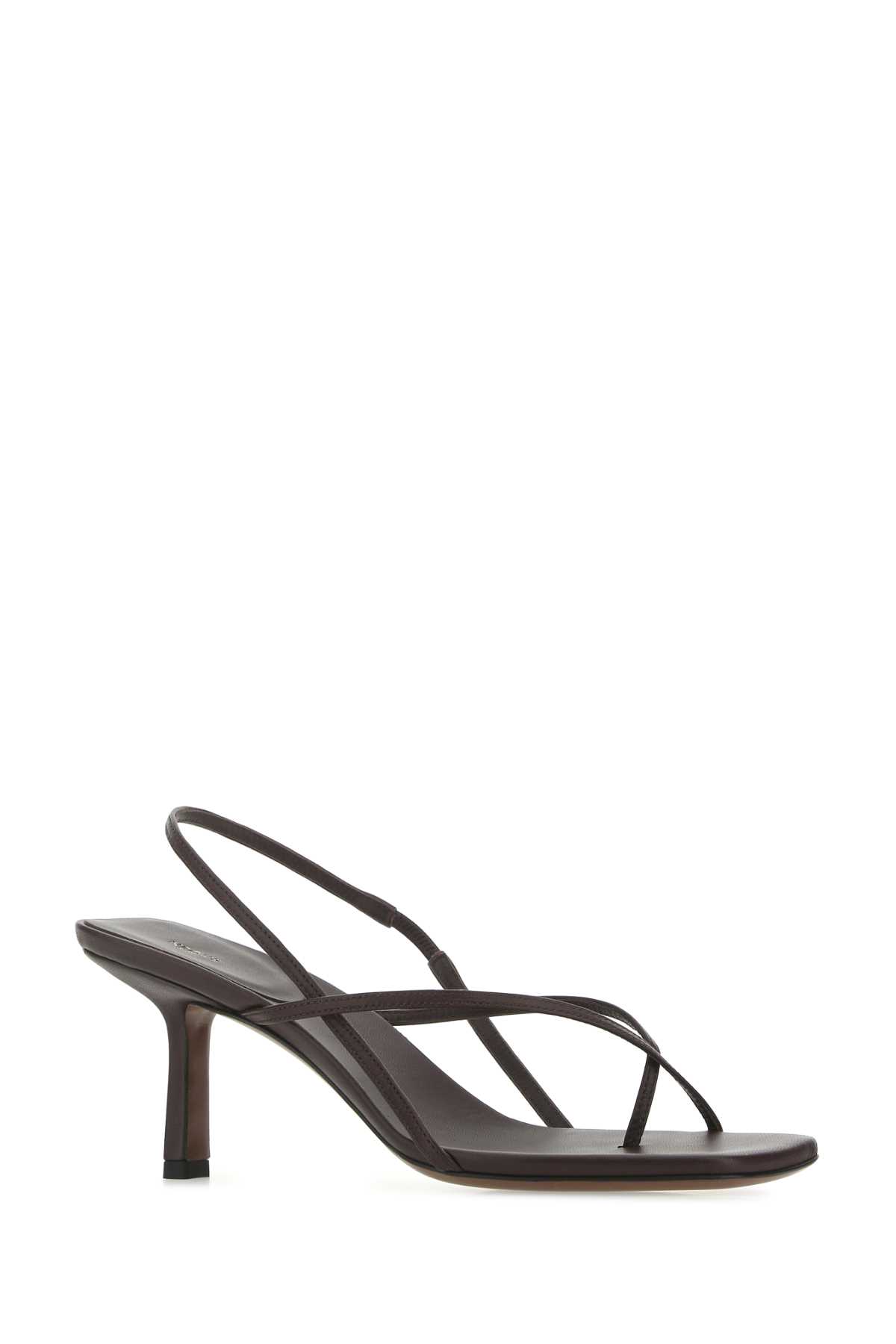 Shop Neous Brown Leather Shamali Sandals In Darkchocolate