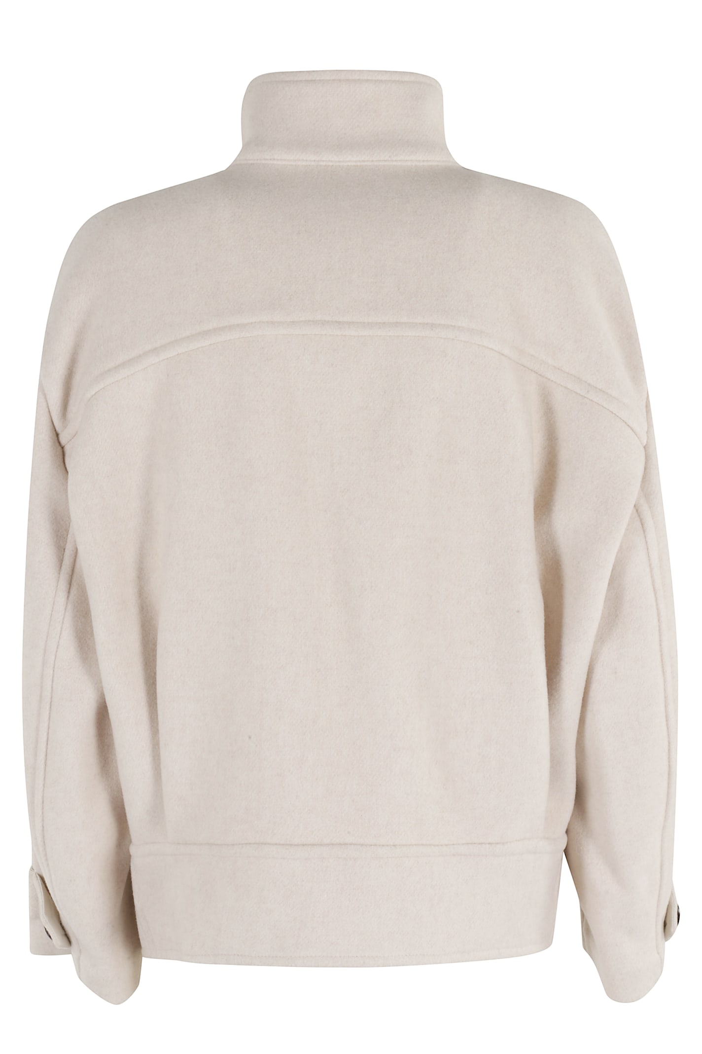 Isabel Marant Hanisgb Balloon-cut Wool-blend Jacket With High Collar In White