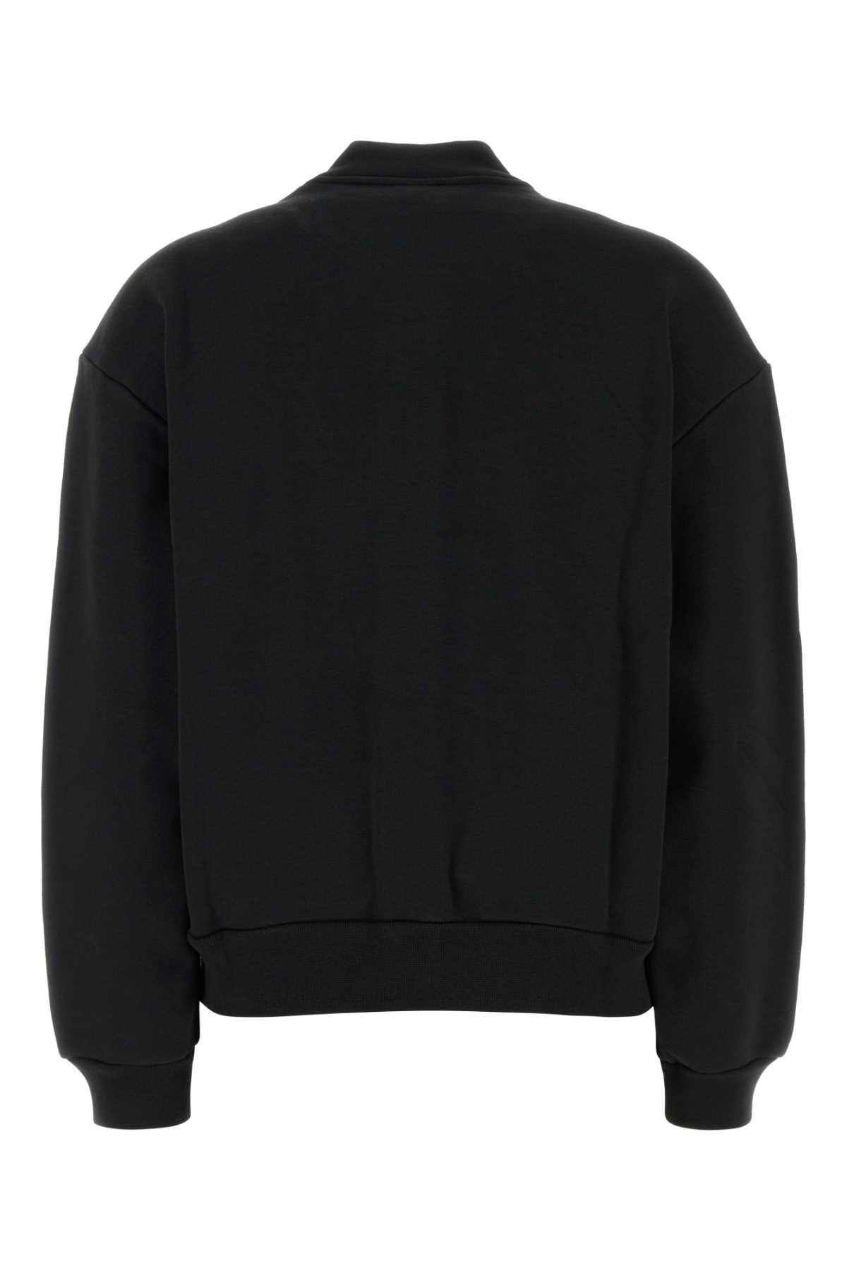 Kenzo Felpa Nera Con Logo Con Bottoni In Black