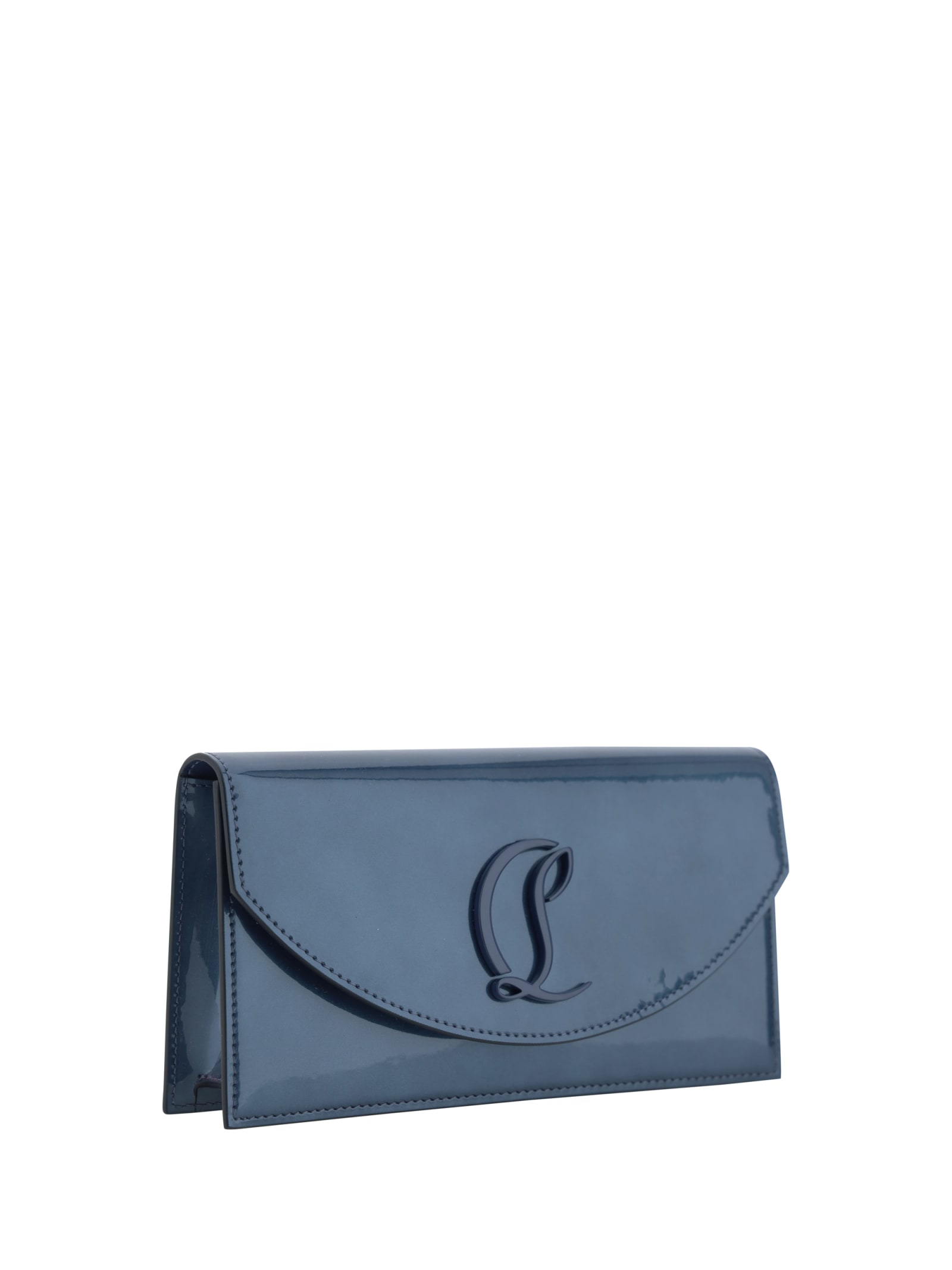 Shop Christian Louboutin Loubi 54 Pouch Bag In Denim/denim