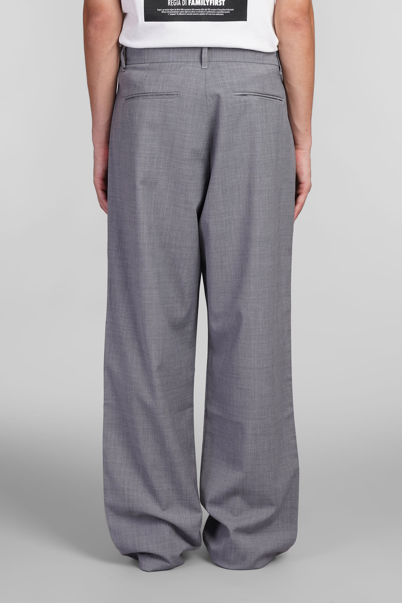 Shop Family First Milano Pants In Grey Polyester