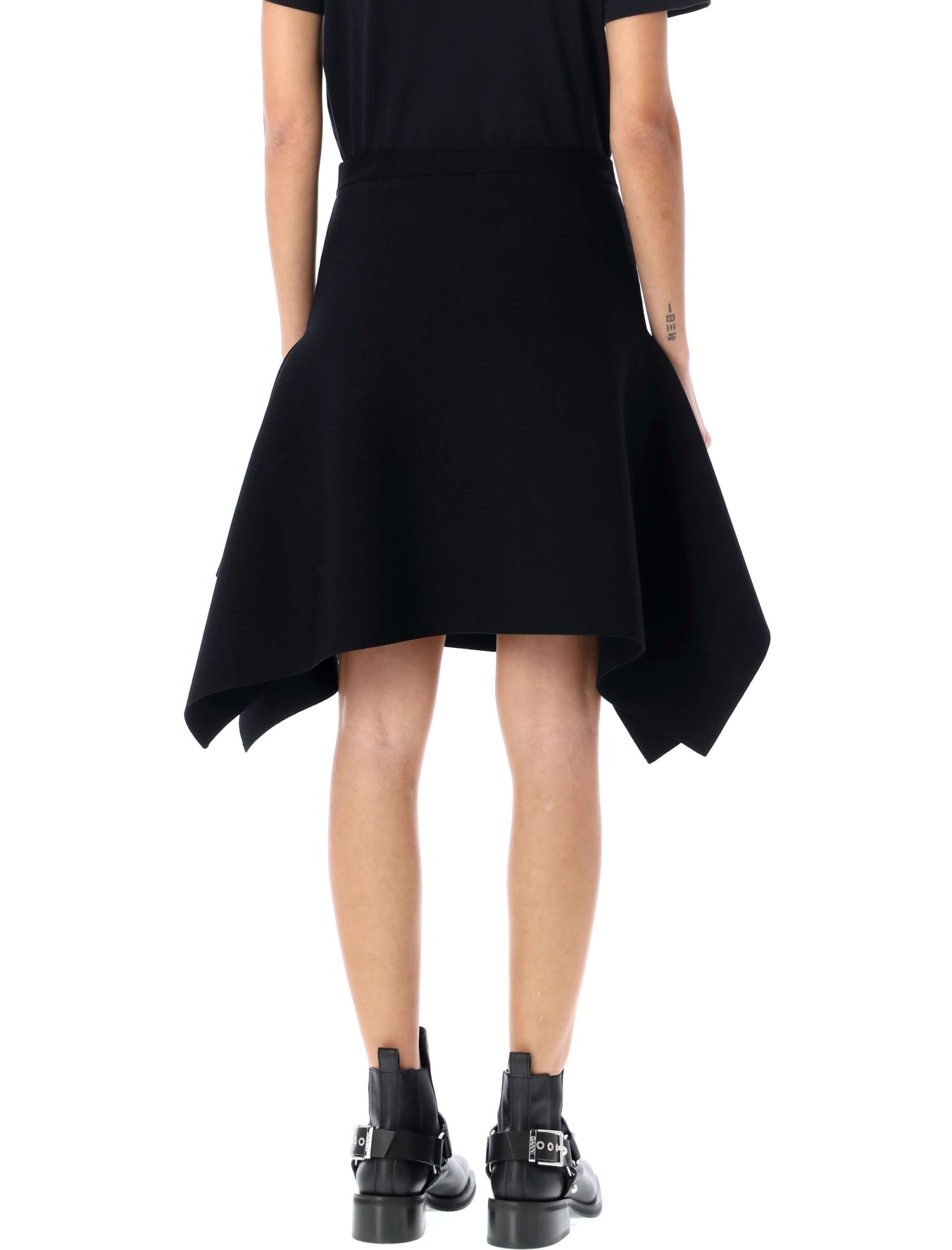 Shop Jw Anderson Squared Hem Skirt In Black