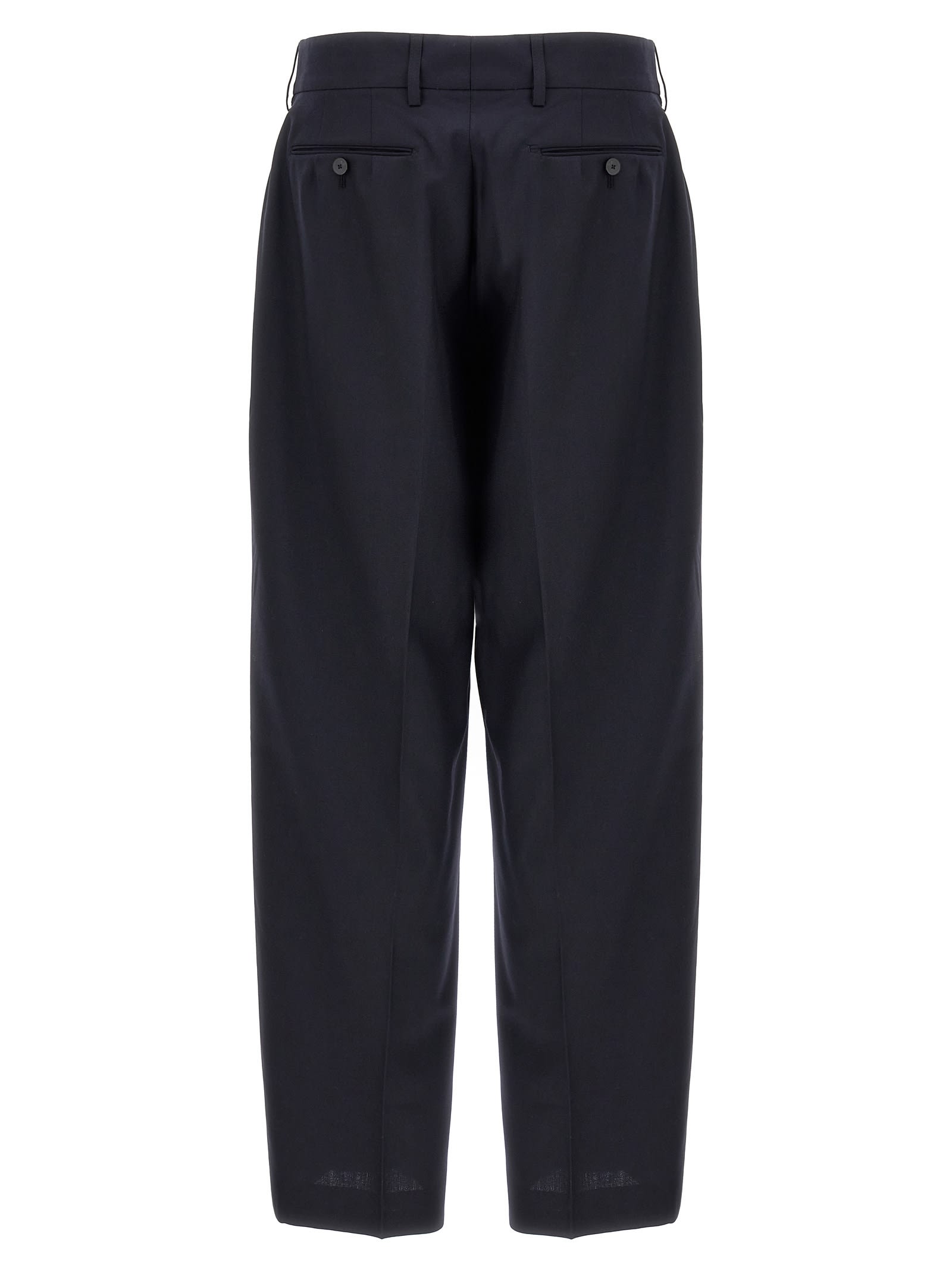 Shop Cellar Door Front Pleat Pants In Blue