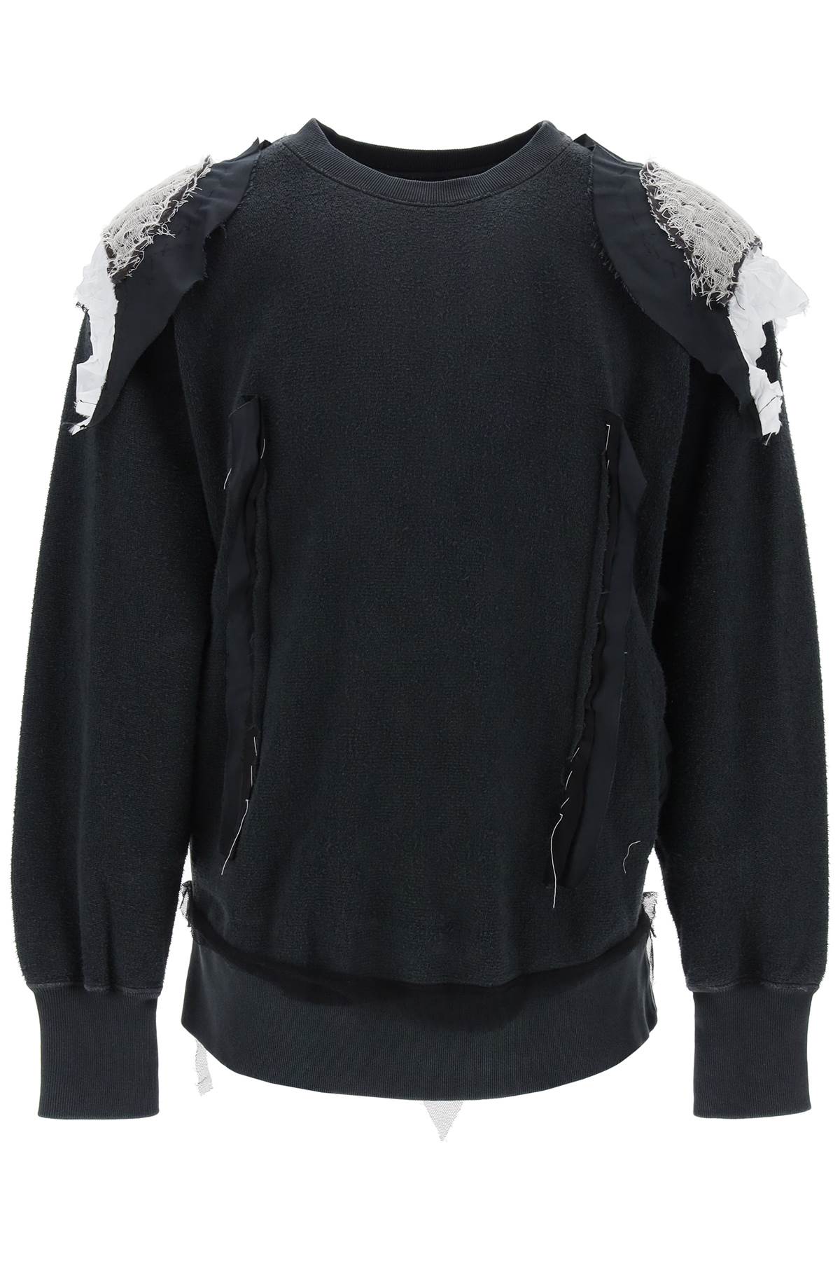 Shop Maison Margiela Inside-out Sweatshirt In Charcoal (black)