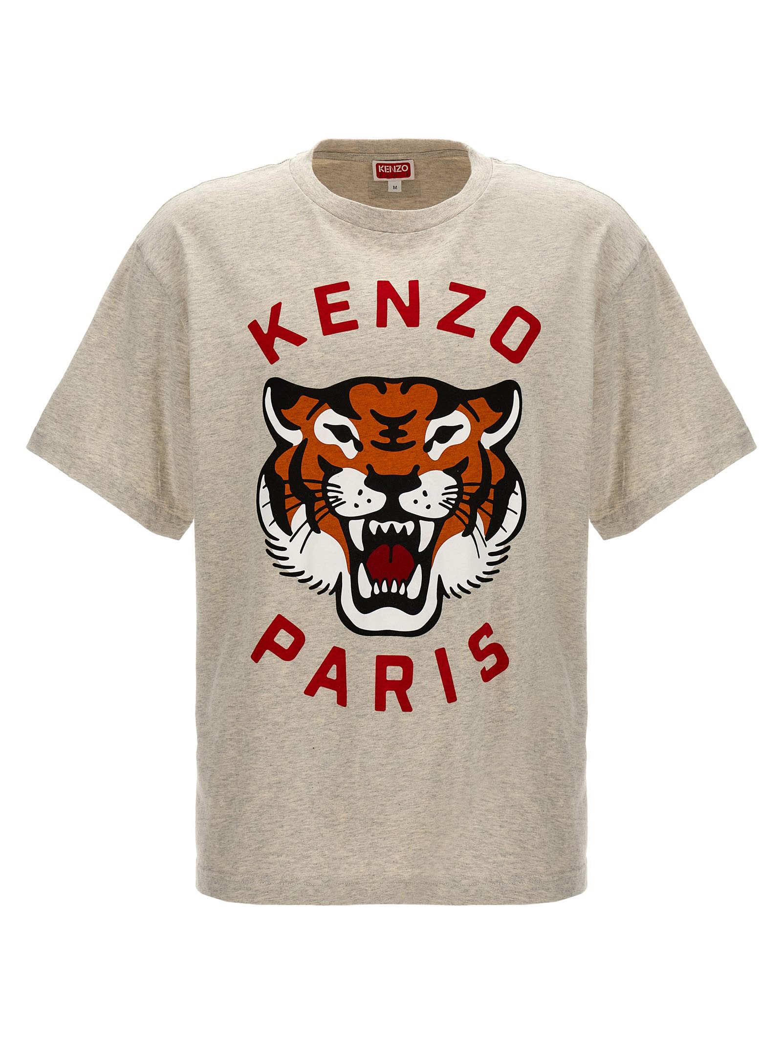 Kenzo Lucky Tiger T-shirt Gray In Gray