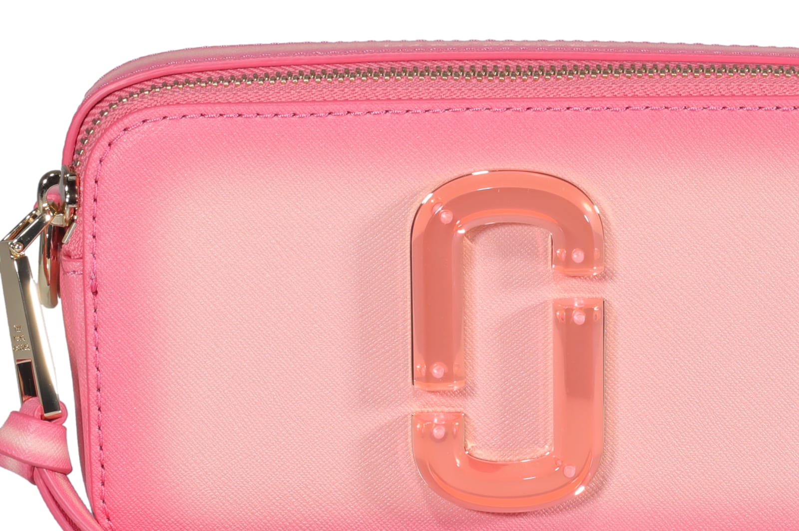 Marc Jacobs Snapshot Fluoro Bag In Bright Pink Leather With Polyurethane  Coating